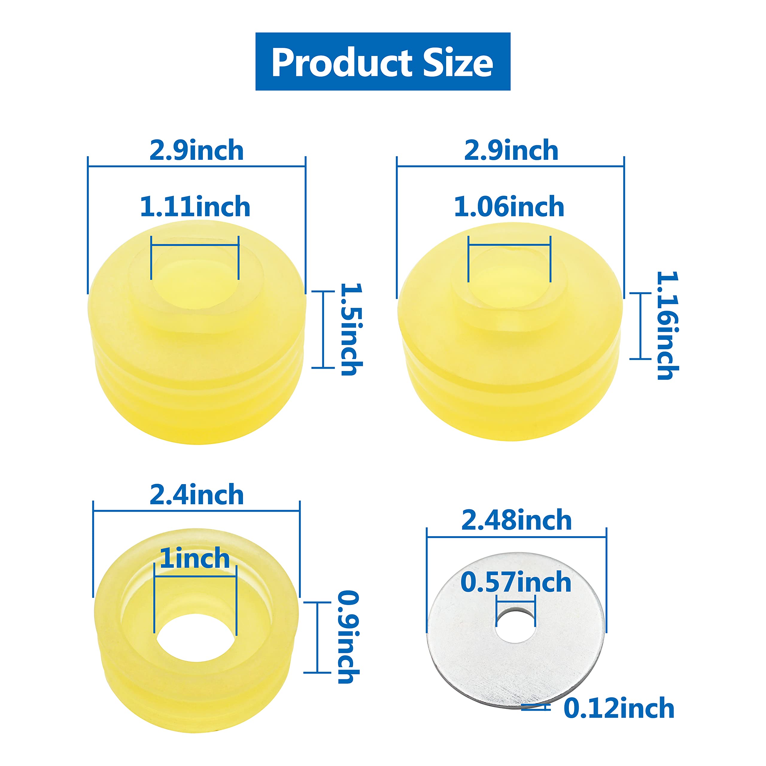 Polyurethane Body Mount Bushing Kit for Ford F250 F350 1998-2018 2WD 4WD | Durable Replacement Suspension Parts for Off-Road & Heavy Duty Towing