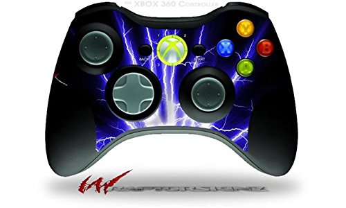 WraptorSkinz Vinyl Skin for XBOX 360 Controller - Lightning Blue | Gaming Protection