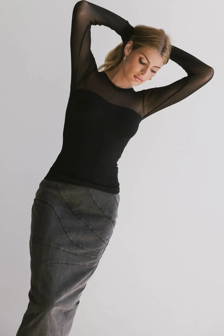 Black London Mesh Top for Women - Trendy Summer Fashion Top - Perfect for Parties, Night Out & Casual Wear