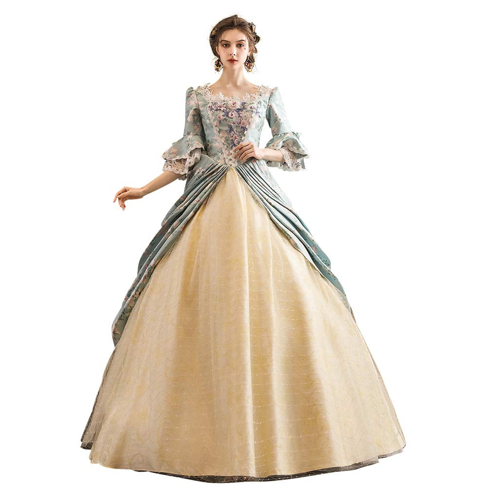 KEMAO Rococo Victorian Baroque Marie Antoinette Dress - Elegant Renaissance Period Ball Gown for Cosplay, Historical Reenactment & Themed Parties
