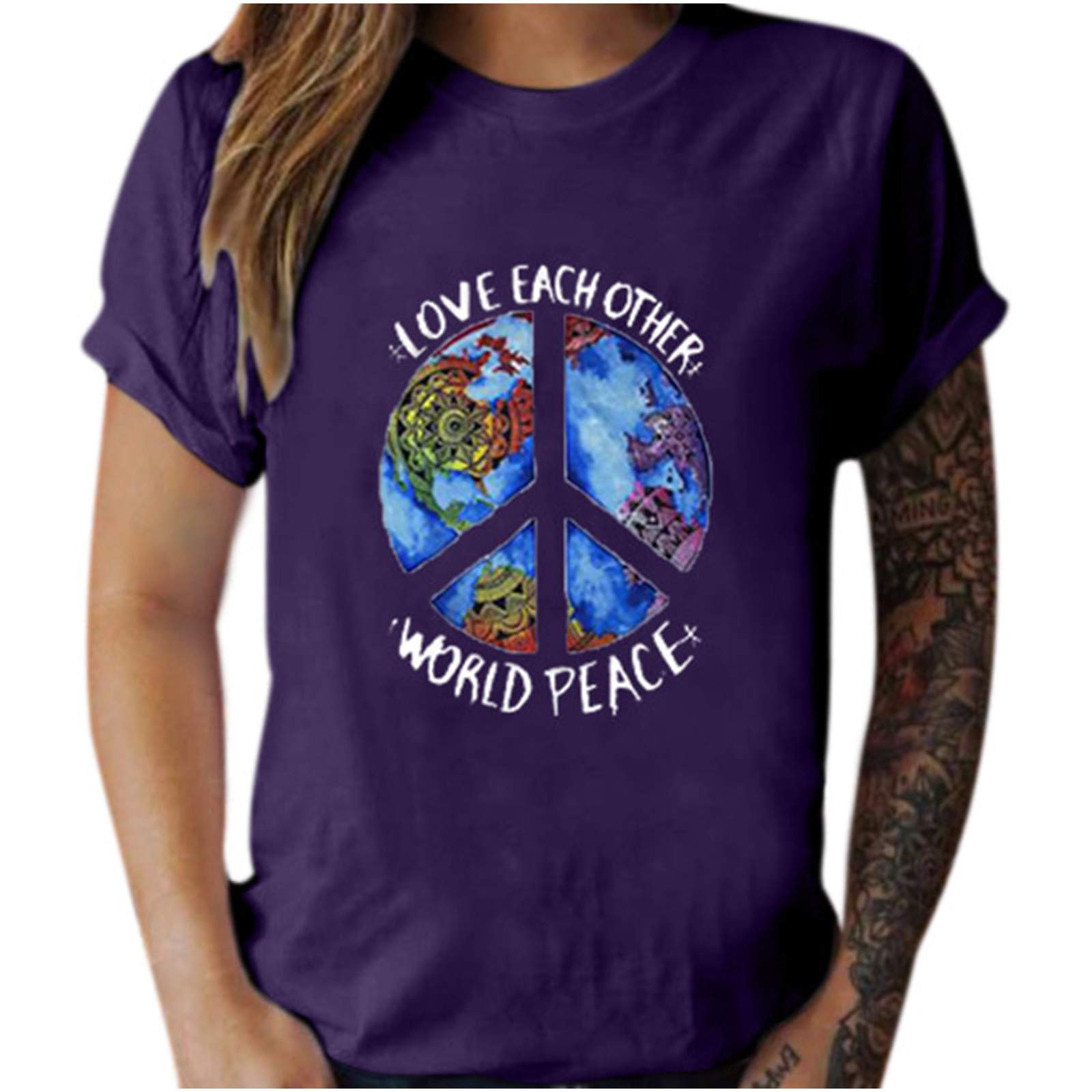 Stylish Women's Graphic Tees - Short Sleeve Casual Blouses with Retro Prints | Unisex Round Neck T-Shirts for Work & Everyday Wear | Perfect for Office, Weekend Outings and Street Fashion