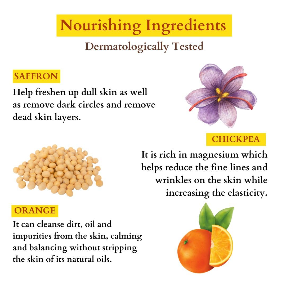 Nutrinorm De Tan Face Pack with Saffron & Orange - Paraben-Free Brightening Facial Mask for Instant Glow & Radiance (100g) | Perfect for Post-Sun Care, Evening Skin Tone & Special Occasion Prep