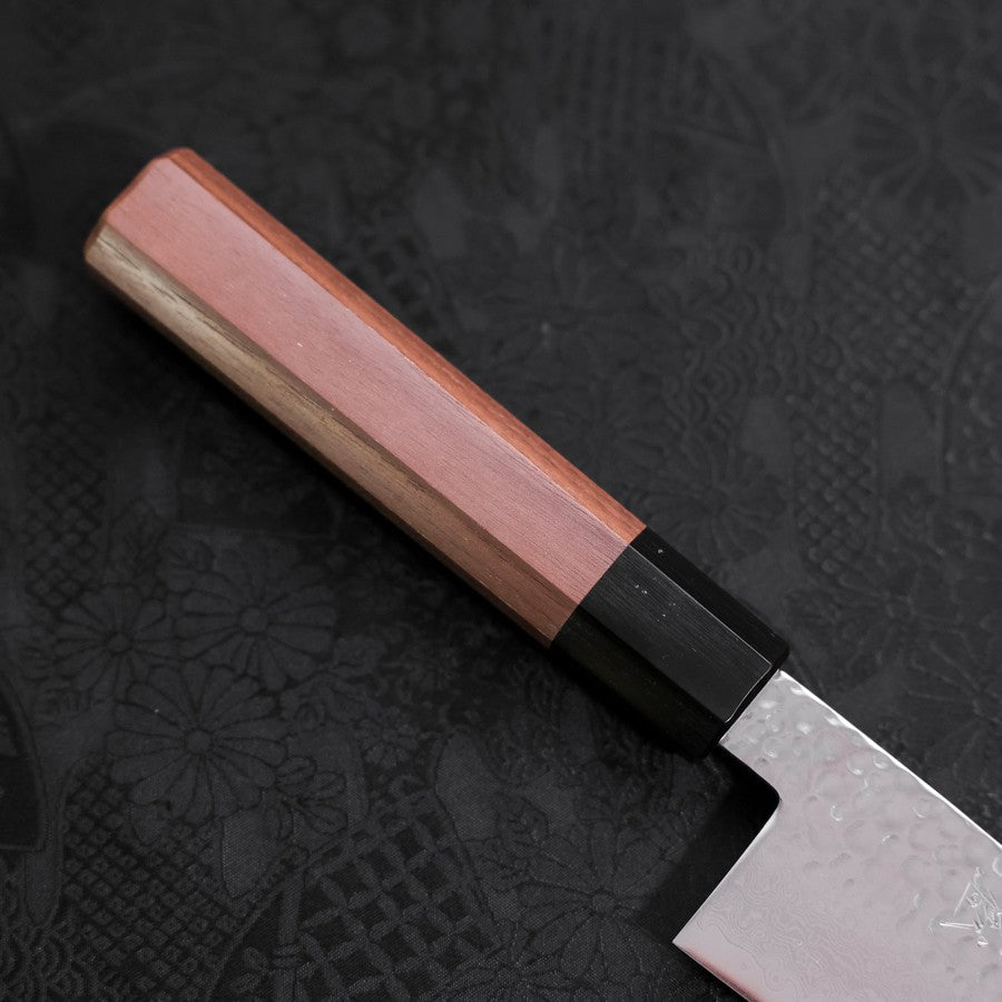 Premium Santoku Knife 165mm - VG-10 Japanese Steel, Tsuchime Damascus Pattern, Ergonomic Walnut Handle - Perfect for Slicing, Dicing & Precision Cooking