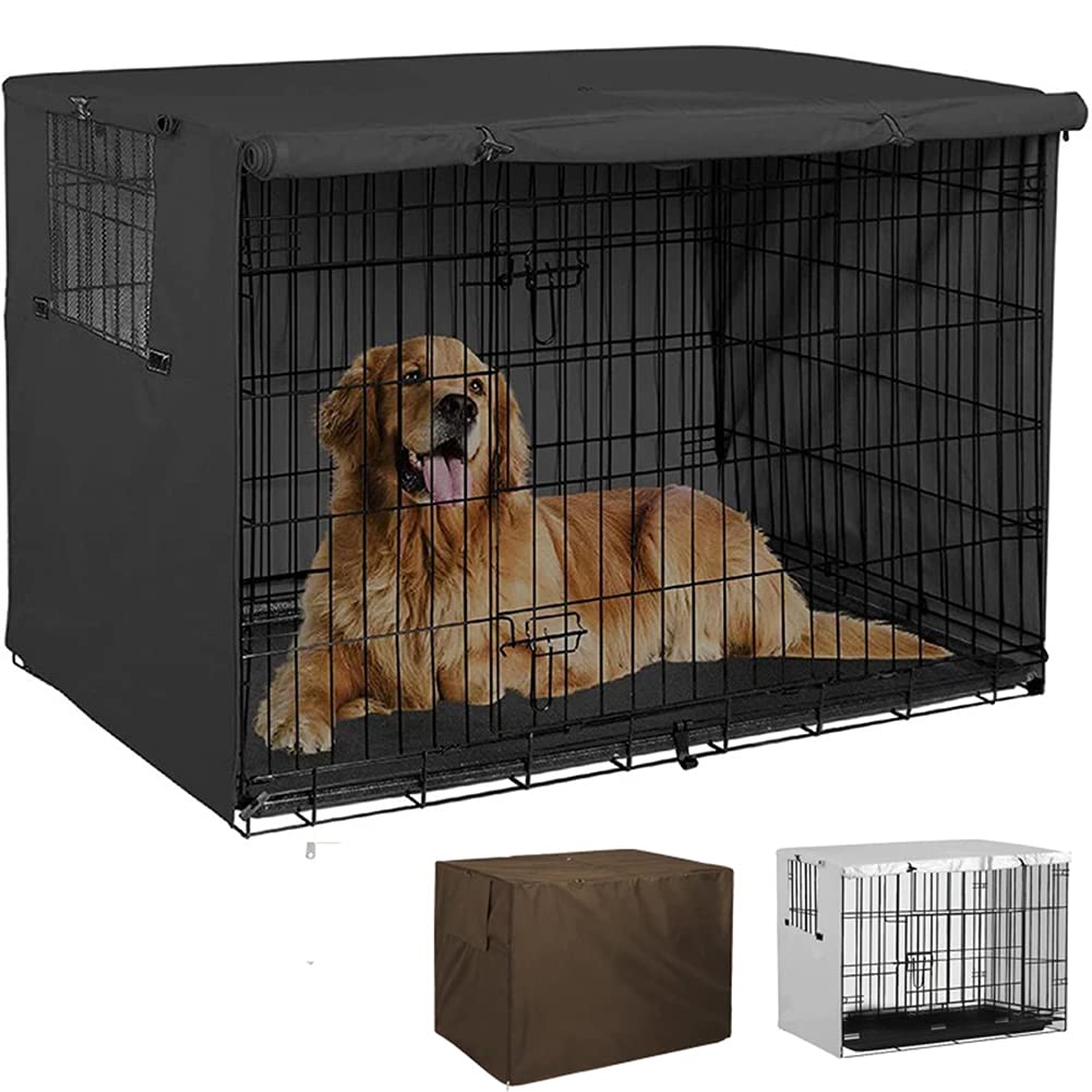 Ventilated Dog Crate Cover for Wire Kennels - Breathable Pet Crate Privacy Cover for Indoor & Outdoor Use - Perfect for Travel, Home, and Vet Visits
