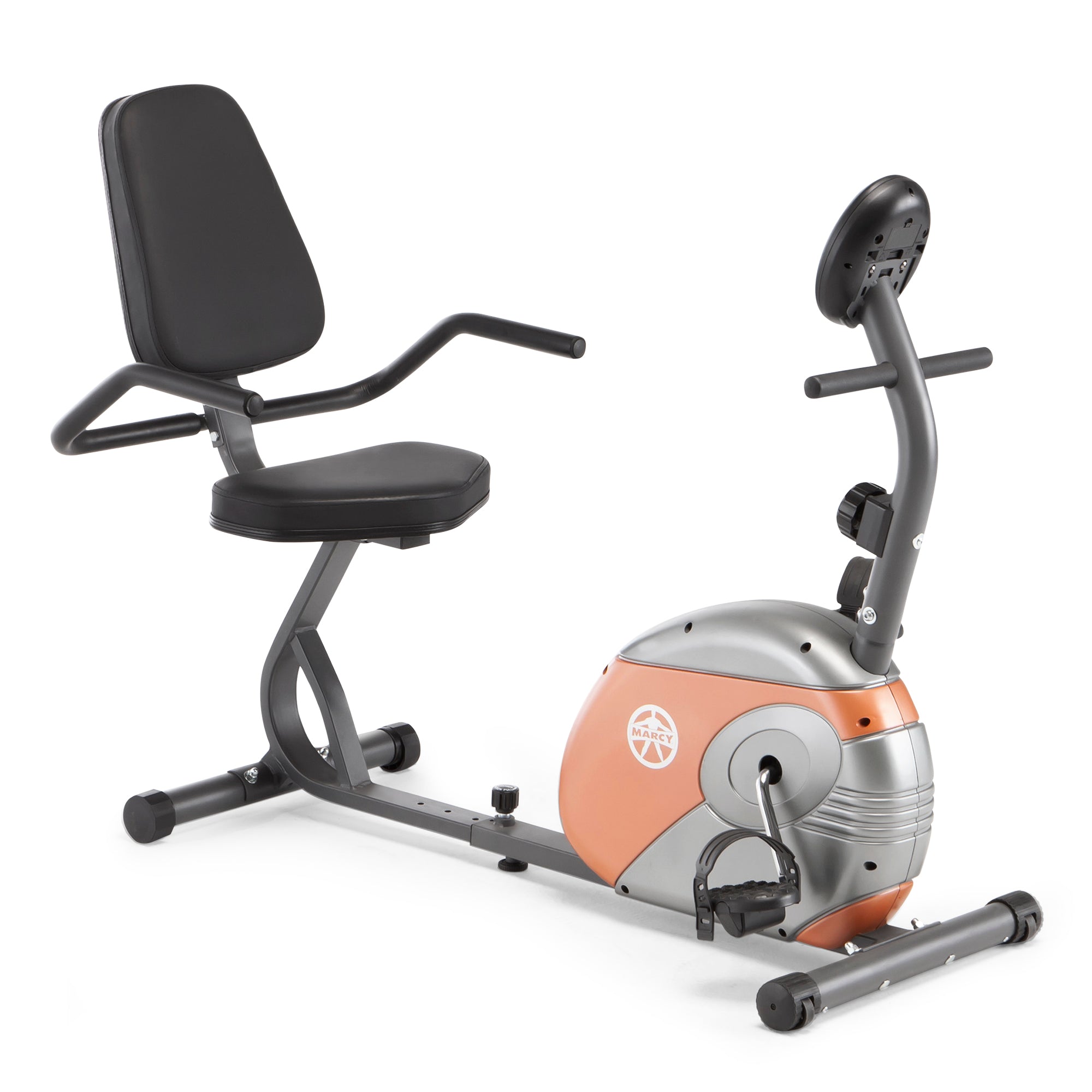 Marcy ME 709 Recumbent Exercise Bike for Home Gym - Low Impact Workout Machine for Seniors & Rehabilitation - Perfect for Small Spaces & Cardio Training