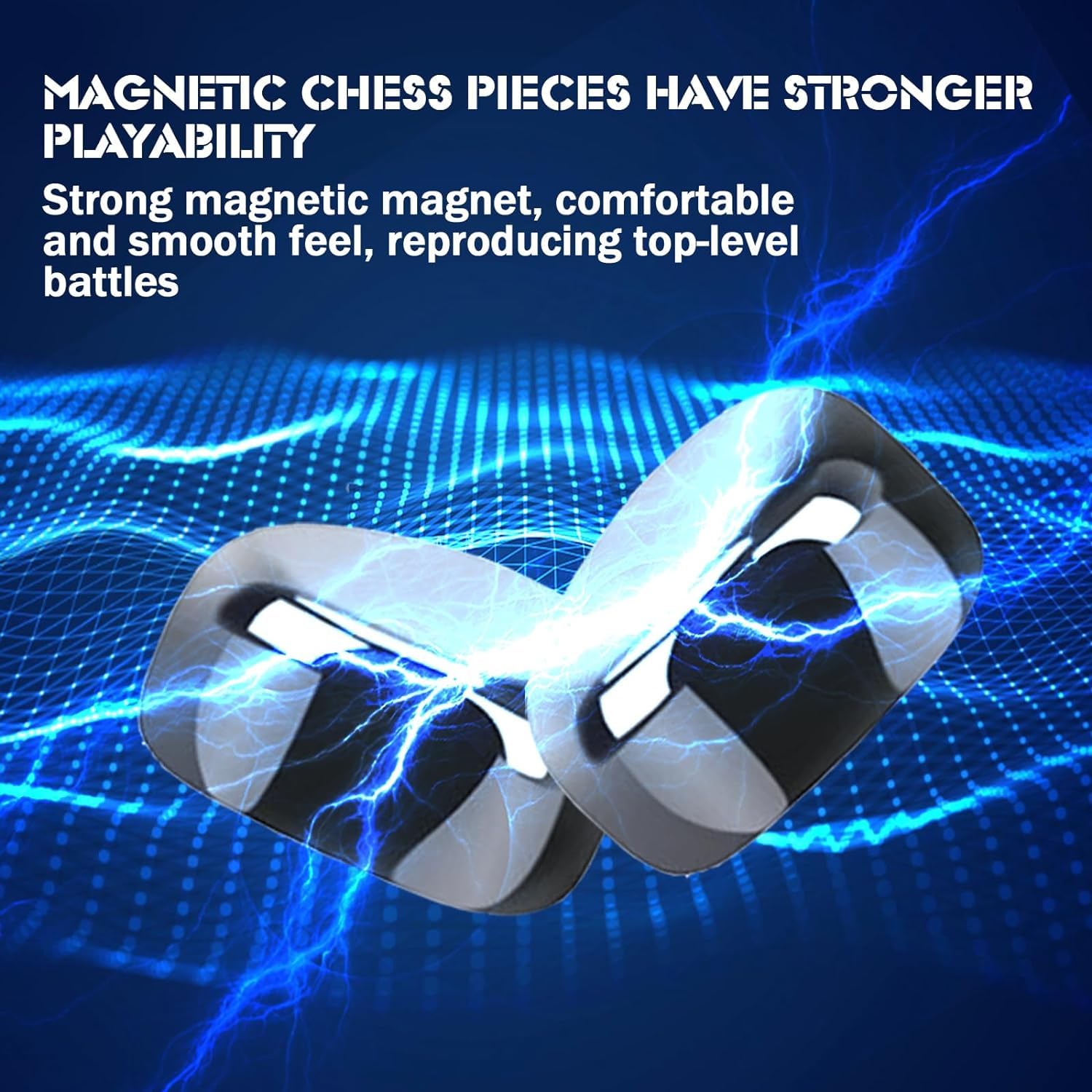 2024 New Magnetic Chess Game Set with Stones - Fun Tabletop Multiplayer Magnetic Chess Board Game for Kids & Adults - Perfect for Travel, Camping, and Family Game Nights