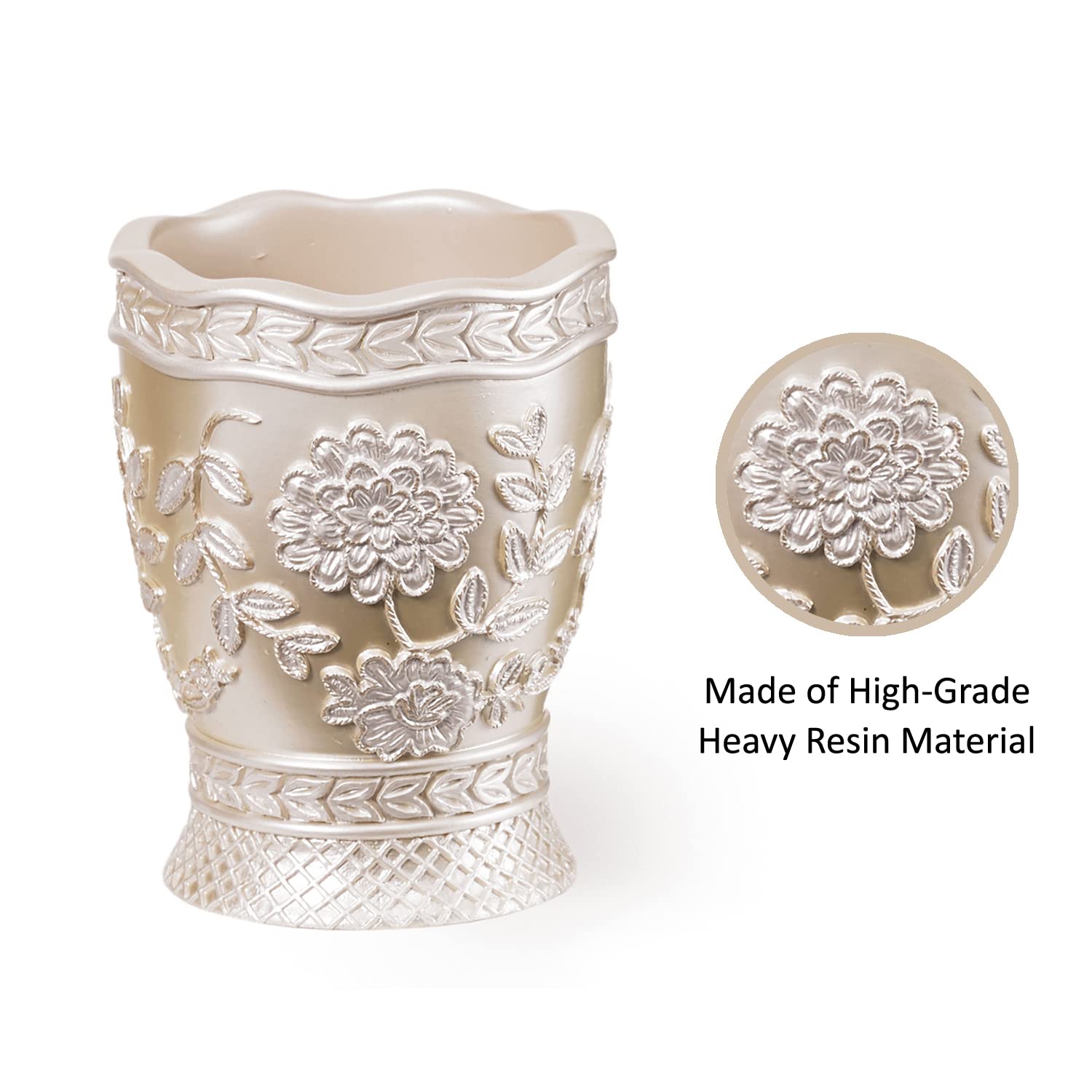 Premium Rose Vine Tumbler - 20oz Insulated Stainless Steel Cup with Lid & Straw, Beige-Taupe Color, Perfect for Coffee, Tea & Cold Drinks at Home, Office or Travel