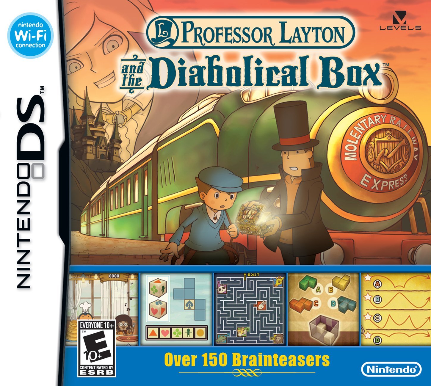 Professor Layton and the Diabolical Box - Nintendo DS (Renewed) | Puzzle Adventure Game for Kids & Adults | Perfect for Travel & Family Game Nights