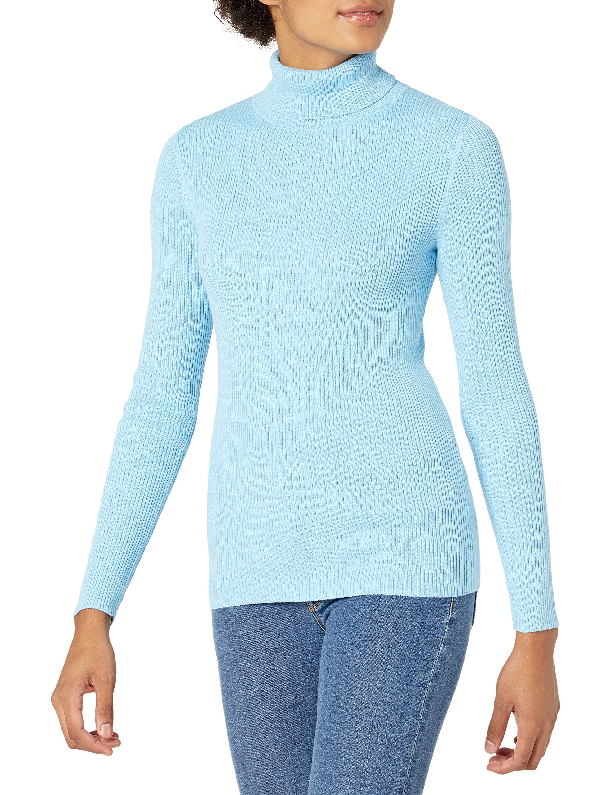 Amazon Essentials Women's Lightweight Long Sleeve Fitted Turtleneck Sweater - Soft Stretch Knit for Work, Office & Casual Wear