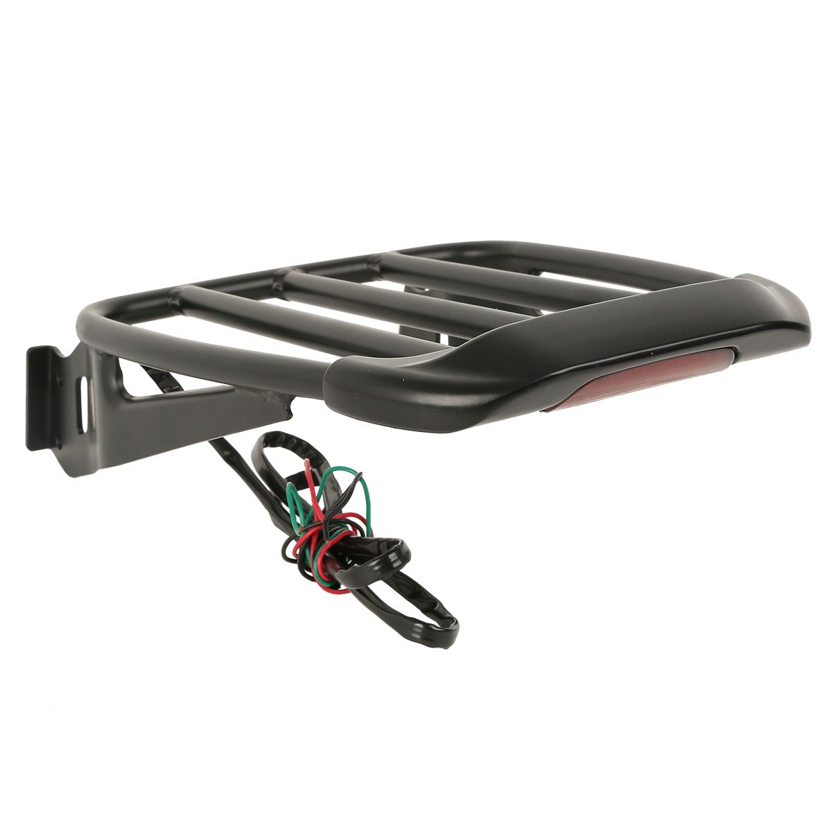 XFMT Detachable Two-Up Luggage Rack with LED Lights for Harley Sportster XL Dyna Softail 2004-2017 - Perfect for Long Rides & Road Trips