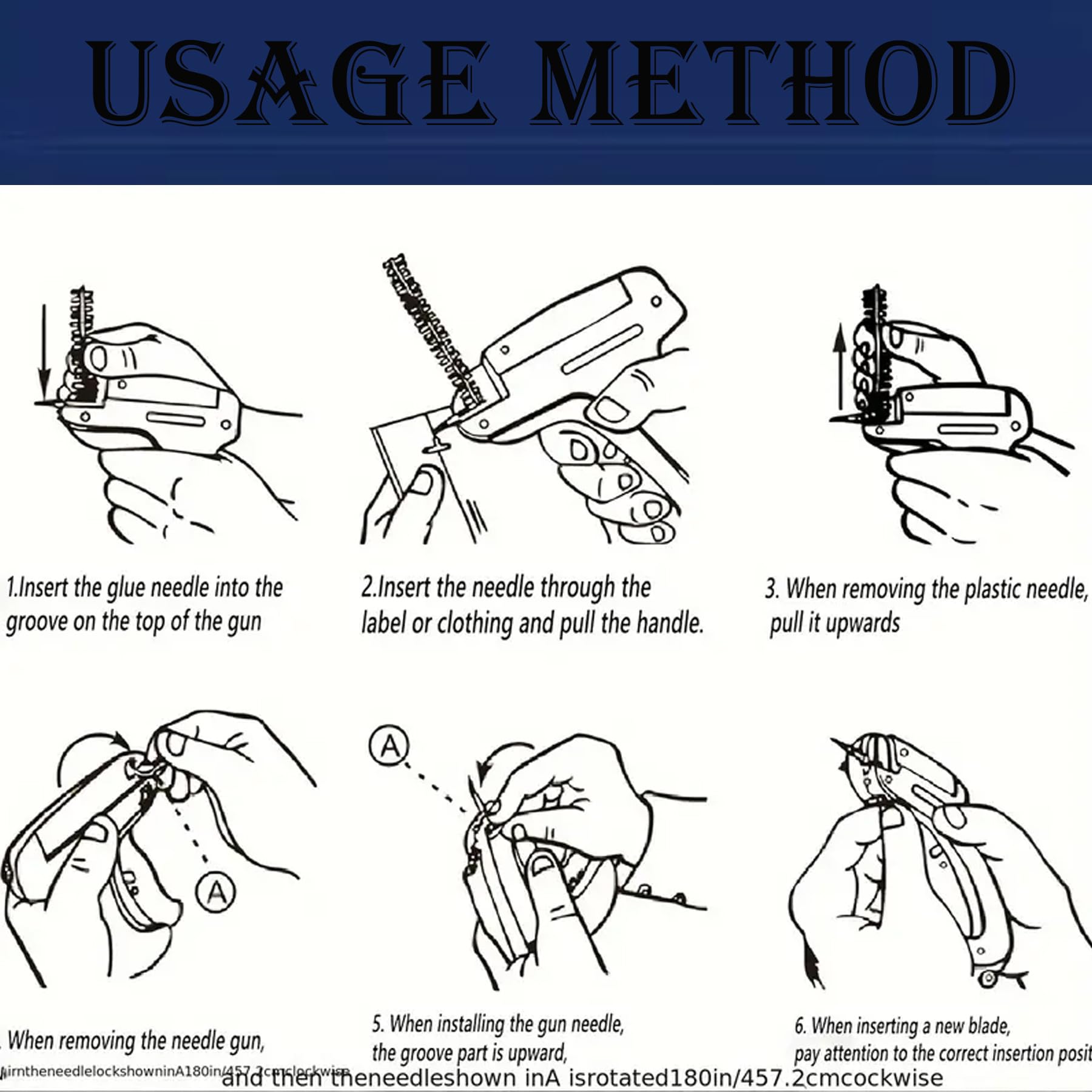 Mini Sewing Gun with 6 Fine Needles & 1000 Fasteners - Quick Clothing Repair Tool for Clothes, Garments, Quilts - Perfect for Emergency Fixes, DIY Projects & Fabric Tagging