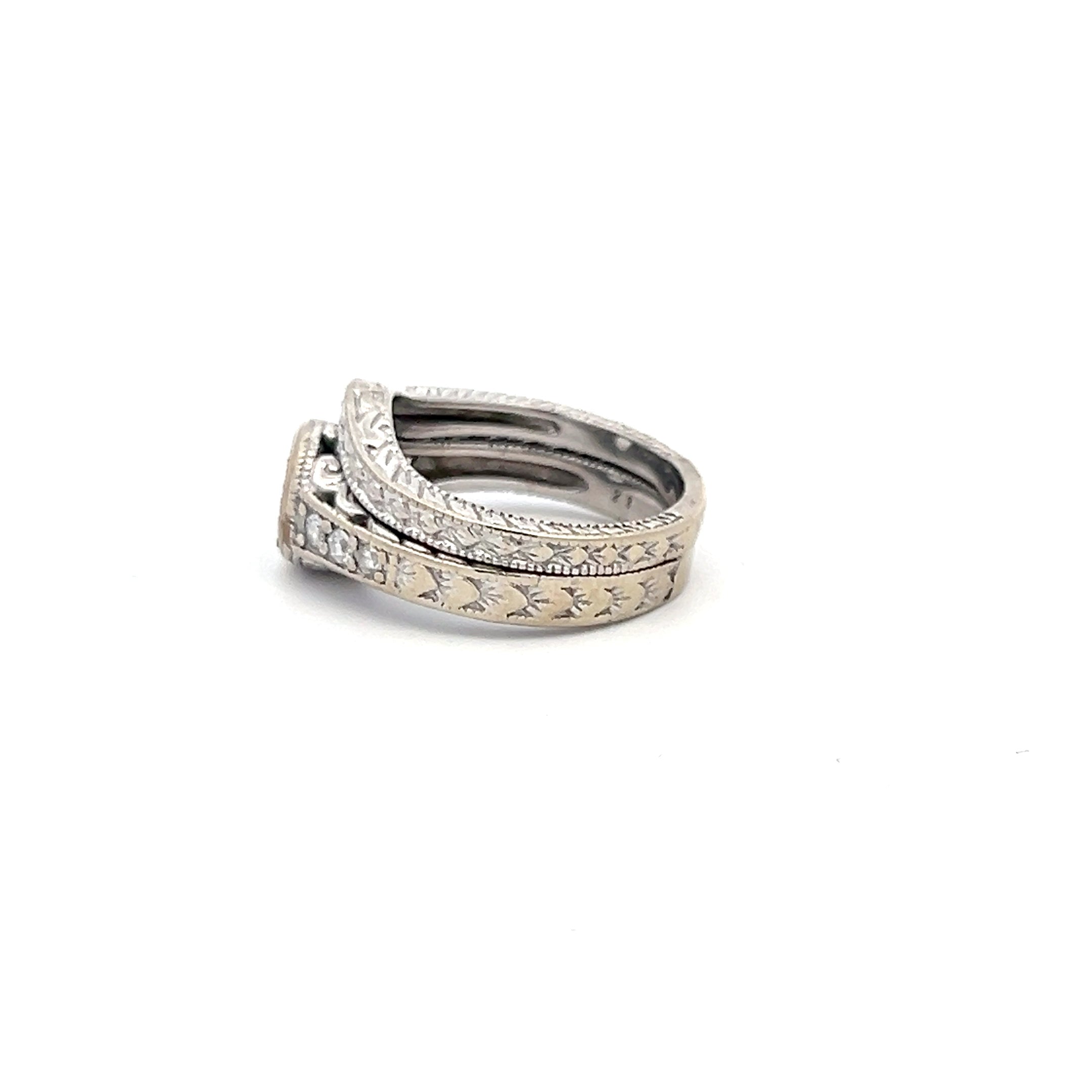 0.12 Carat Round Brilliant Diamond 14K White Gold Semi Mount Ring - Perfect for Engagement, Wedding, or Anniversary Jewelry Gifts