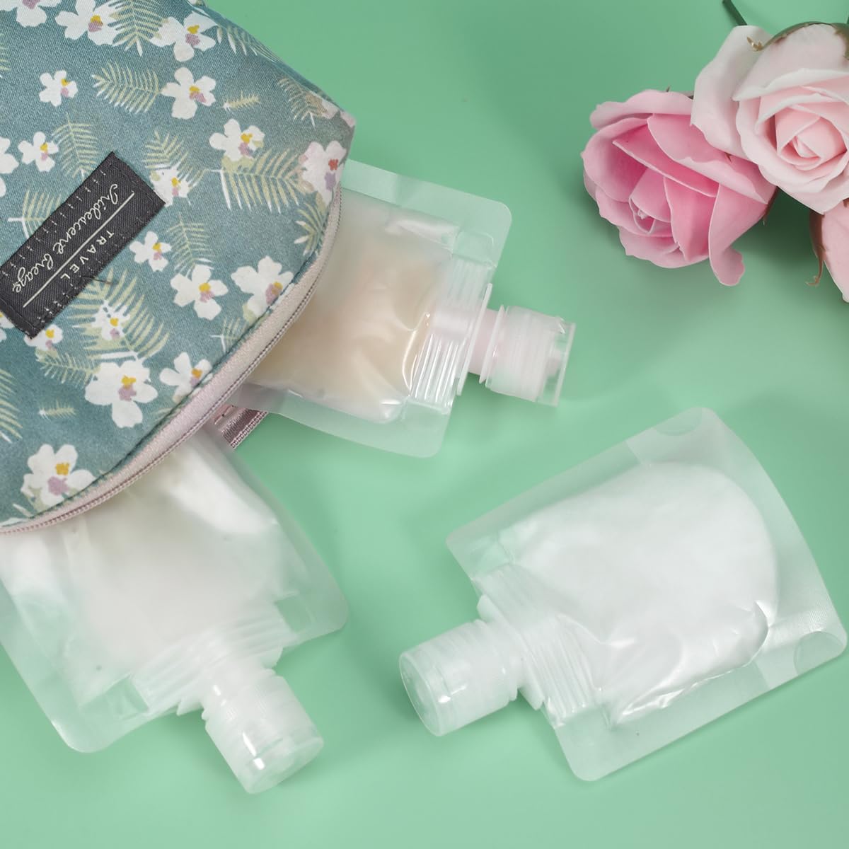 9-Pack Leak Proof Refillable Travel Squeeze Pouches - TSA Approved Empty Liquid Containers for Toiletries, Lotion & Cosmetics | Perfect for Air Travel, Gym Essentials & On-the-Go Hygiene