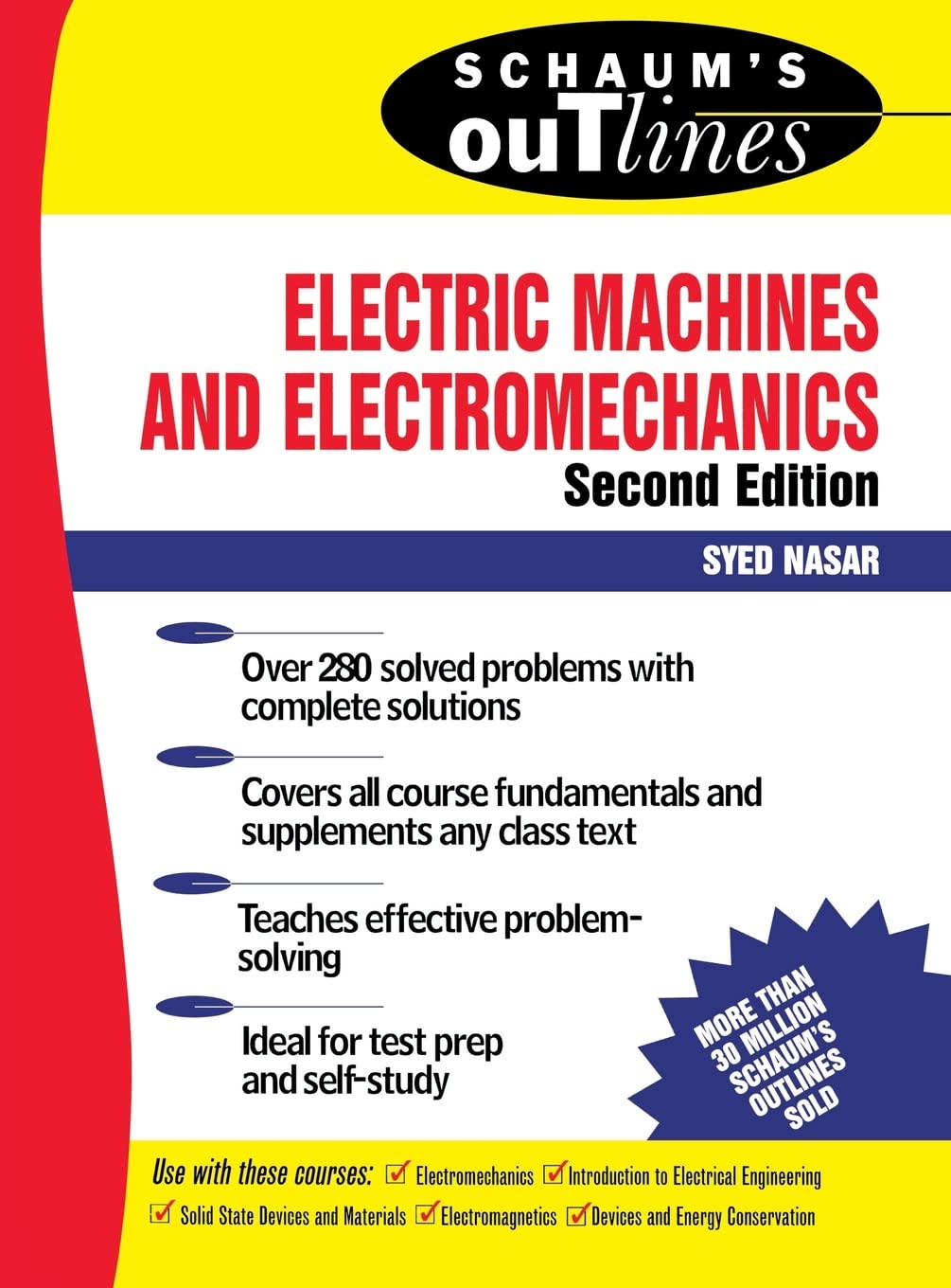 Schaum's Outline of Electric Machines and Power Electronics - Study Guide for Electrical Engineering Students | Perfect for Exam Prep, Homework Help & Self-Study