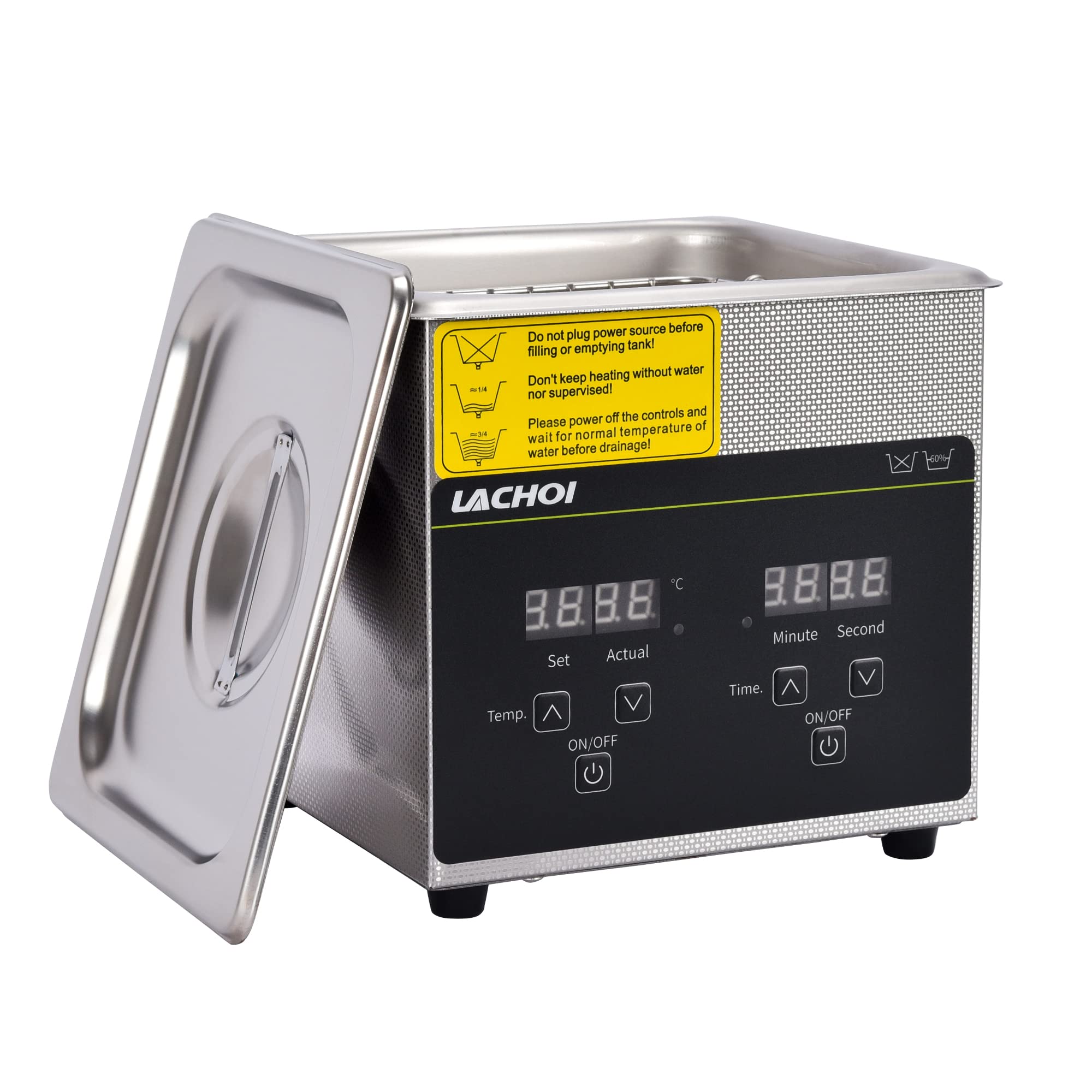 1L Ultrasonic Cleaner with Digital Timer & Heater - 40Hz Stainless Steel Jewelry Cleaning Machine for Rings, Coins, Diamonds & Small Parts | Perfect for Home, Lab & Professional Jewelry Care