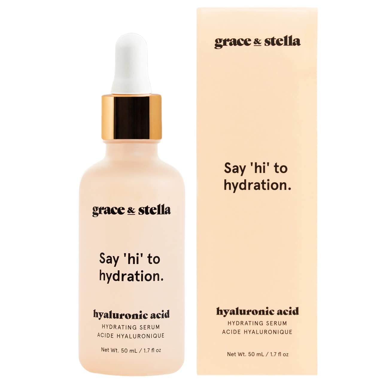 Vegan Hyaluronic Acid Serum 1.7oz - Hydrating Face Serum with Hyaluronic Acid for Wrinkles & Fine Lines, Collagen Booster - Perfect for Daily Skincare Routine & Anti-Aging Treatment
