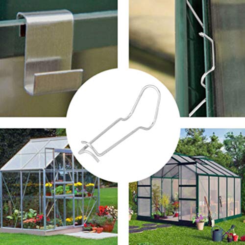 30Pcs Stainless Steel Spring Clips for Plant Support - 11mm Garden Greenhouse Fixing Clamps | Durable Wire Clips for Vine, Tomato & Flower Stems