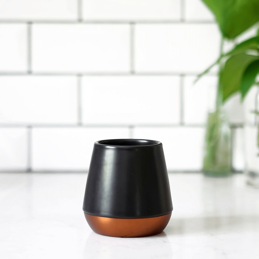 Premium Fellow Joey Double Wall Ceramic Mugs - Matte Black & White for Hot & Cold Drinks - Perfect for Coffee, Tea, Office & Home Use