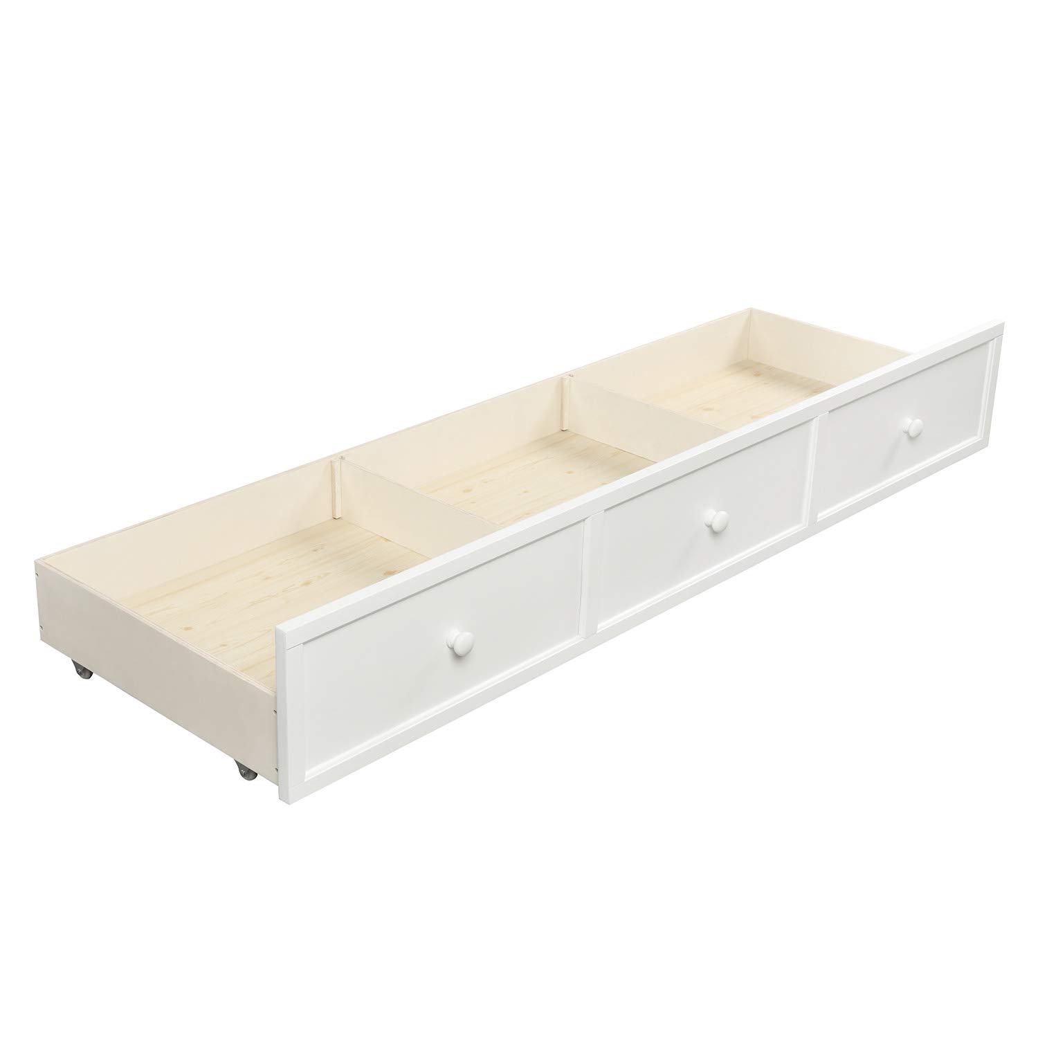 **Twin Daybed with Storage Drawers - Wooden Day Bed Frame for Living Room, Bedroom, or Guest Room - Convertible Sofa Bed for Kids, Sleepovers & Small Spaces - White - Perfect for Apartments, Dorms & Cozy Spaces**