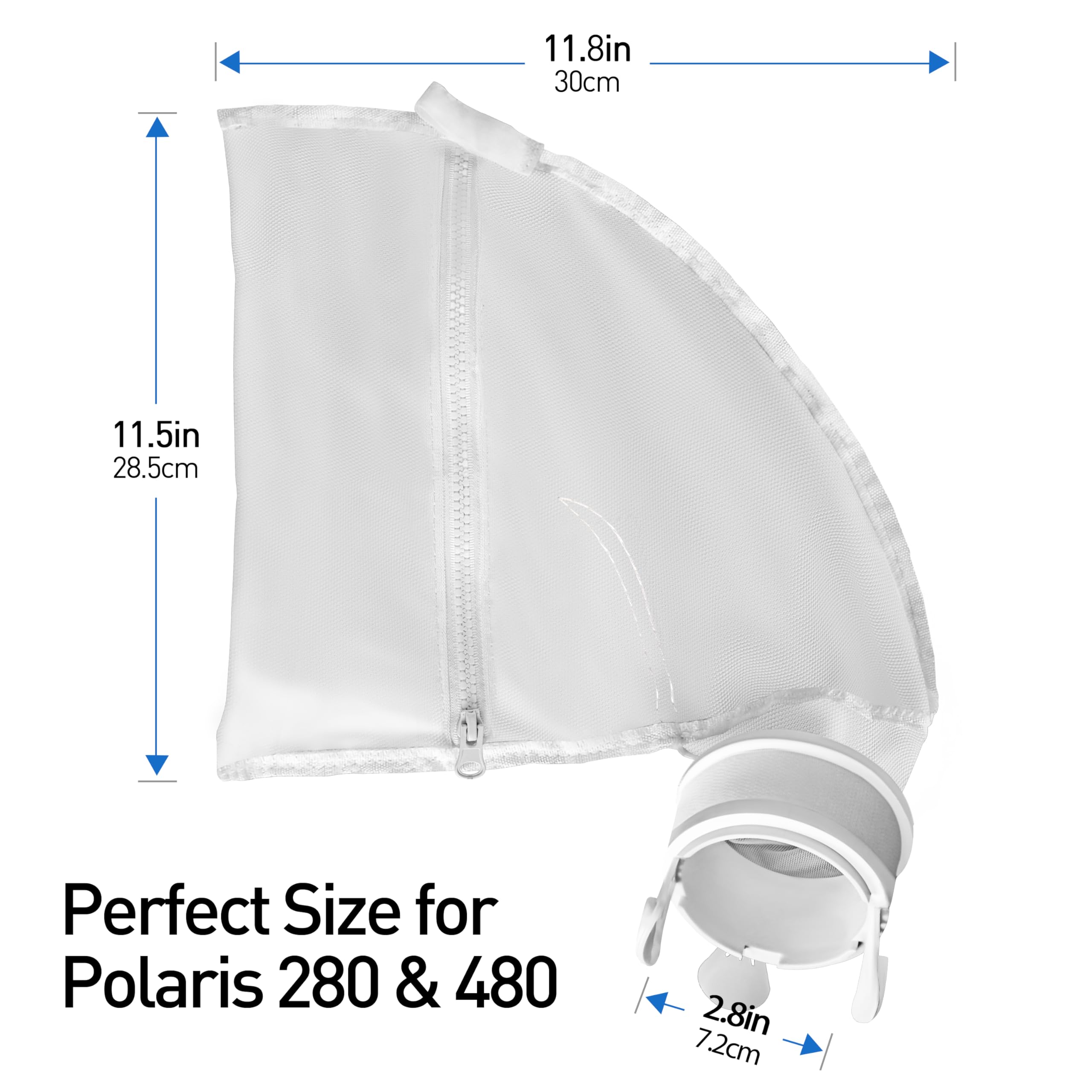Premium Nylon Mesh Pool Cleaner Bags - Replacement Filter Bags for Polaris 280 & 480 Pool Cleaners - Durable All-Purpose Zippered Bags - Compatible with K13 & K16 Models (2-Pack) - Perfect for Pool Maintenance & Debris Collection