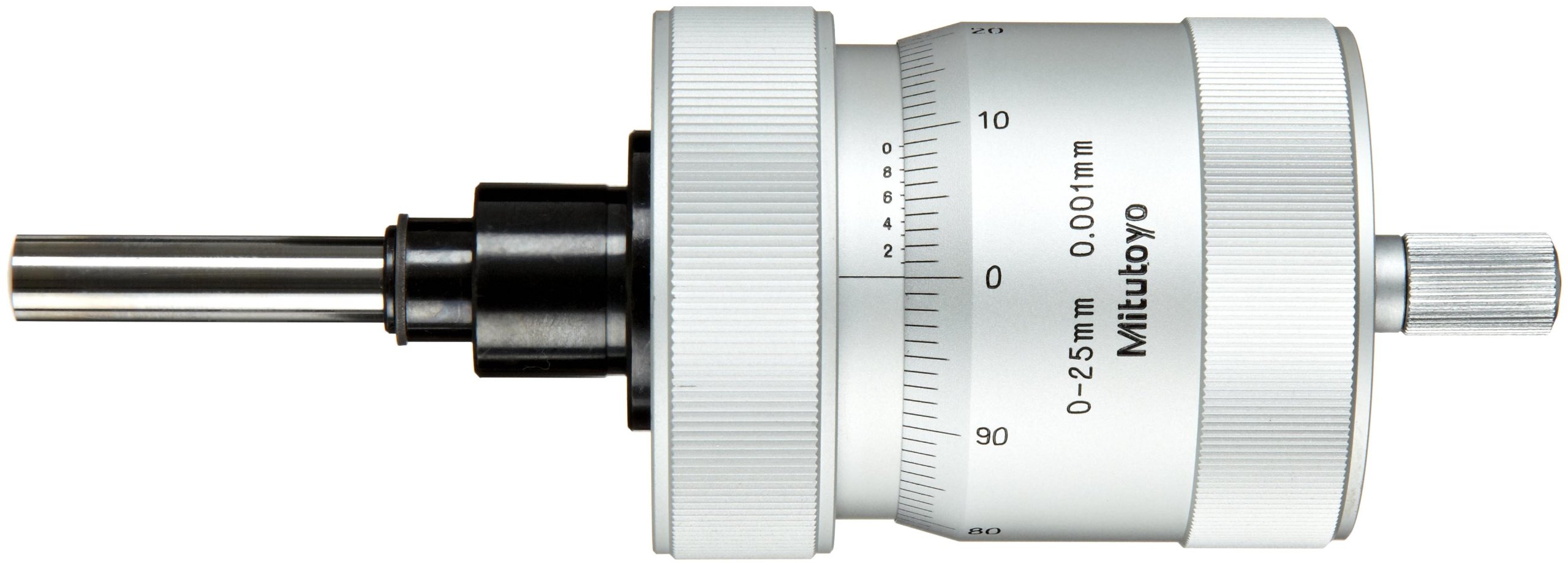 Mitutoyo 152-389 0-25mm Micrometer Head for XY-Stage | 0.005mm Graduation & ±0.002mm Accuracy | Plain Thimble Flat Face Y-Axis Bidirectional | Precision Measurement Tool for Machining, Engineering & Laboratory Use