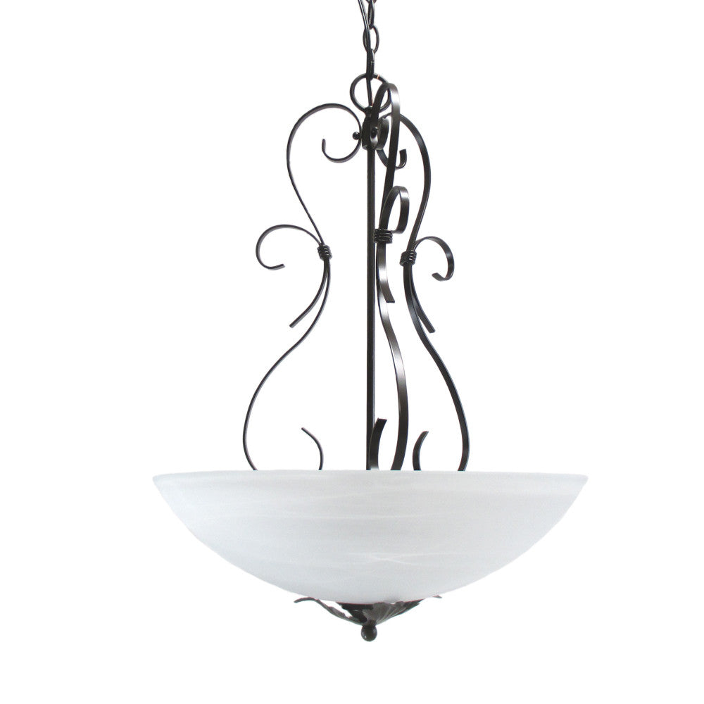 Designers Fountain Lighting 9162 ORB Chateau Collection 3-Light Hanging Pendant Chandelier in Oil Rubbed Bronze Finish - Perfect for Dining Room, Kitchen Island & Entryway Lighting