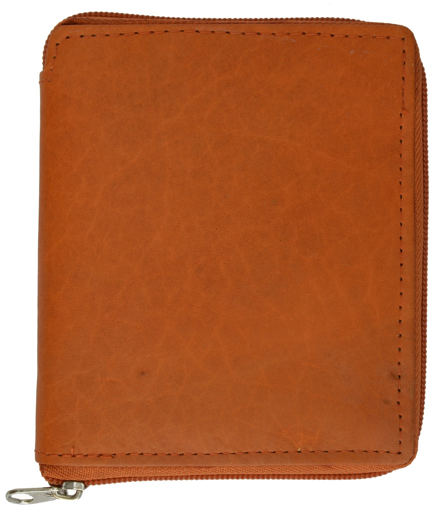 MARSHAL RFID Blocking Men's Leather Wallet with Zipper - Tan | Slim Bifold Credit Card Holder for Travel & Everyday Use