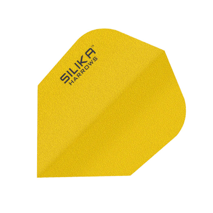 Harrows Silika Solid Dart Flights - Standard Small No.6 Shape in Yellow | Durable & High-Performance for Professional & Casual Dart Players | Perfect for Bars, Game Rooms & Tournaments