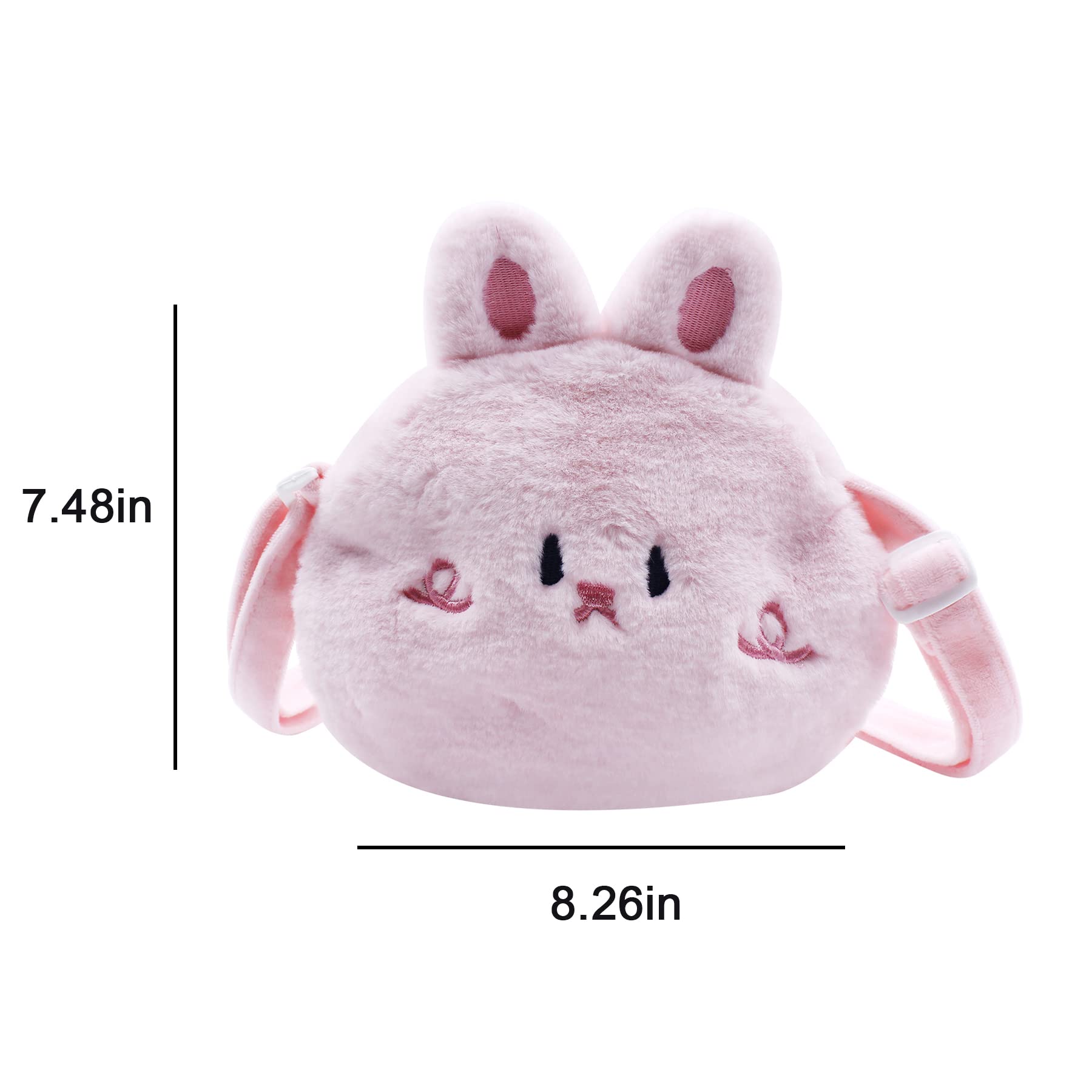Adorable Cartoon Plush Animal Crossbody Bag for Women & Girls - Cute Fluffy Shoulder Purse, Messenger Satchel Handbag - Perfect for School, Travel, Shopping & Daily Use