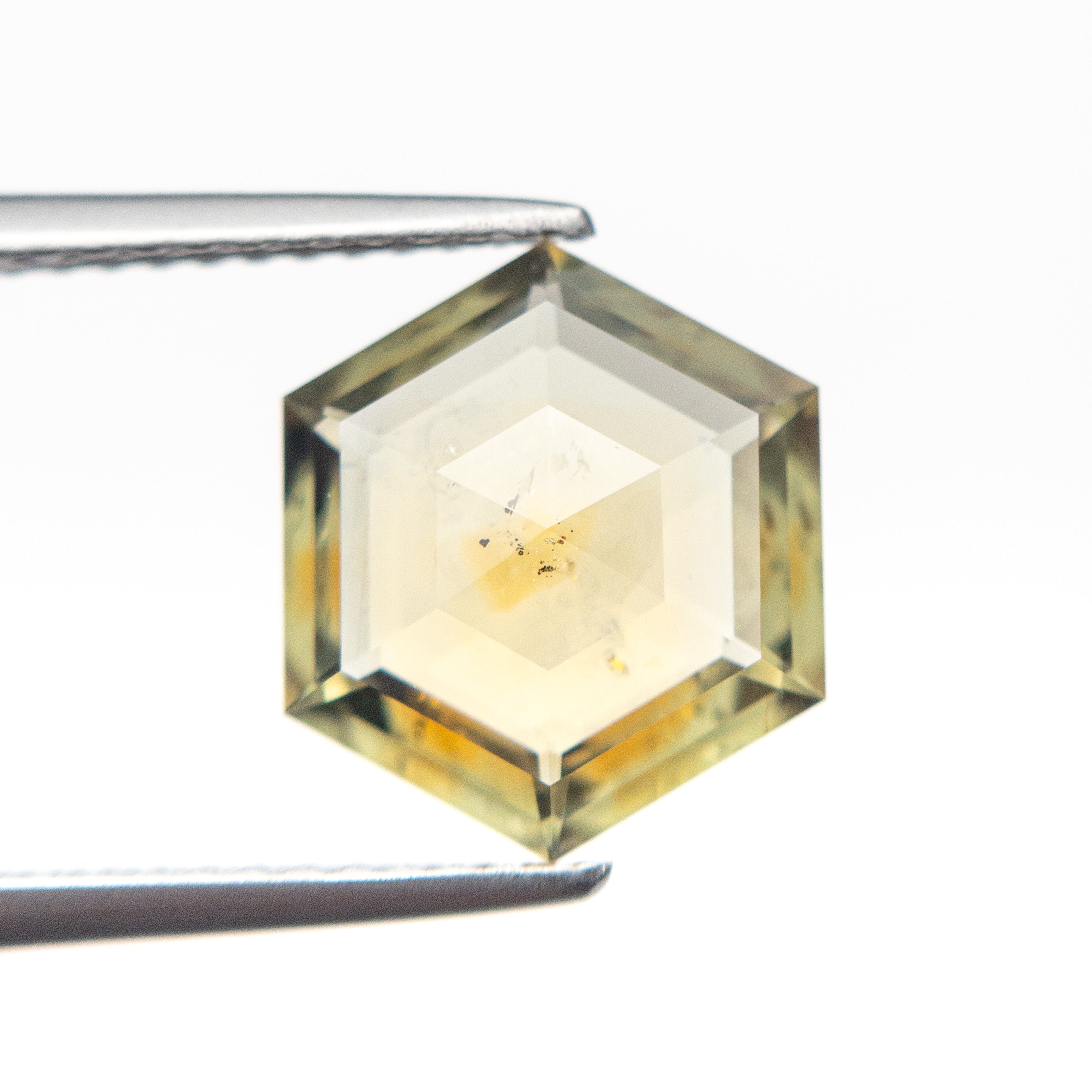 2.70ct Natural Hexagon Rose Cut Sapphire Gemstone - 10.80x9.35x3.07mm Loose Stone for Jewelry Making, Engagement Rings & Unique Gifts