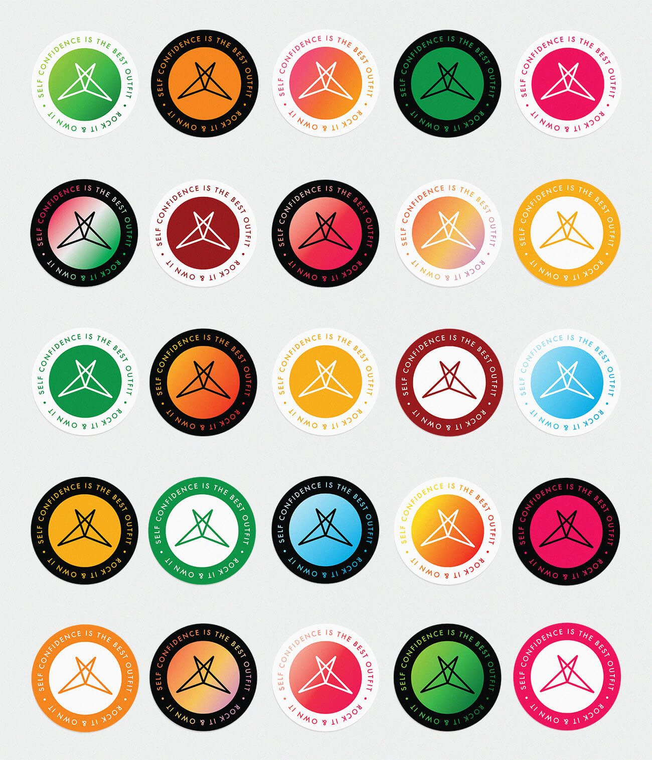 Self Confidence Holiday Sticker Pack - 25PCs Motivational Stickers for Journaling, Scrapbooking & Gift Wrapping - Version 5