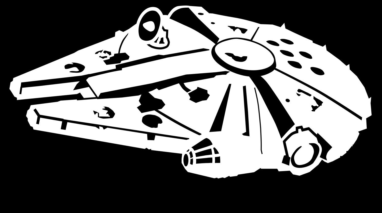 Star Wars Millennium Falcon Vinyl Decal Sticker - 6.25