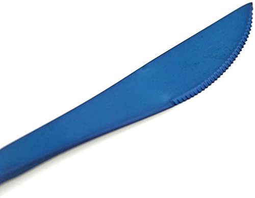Gugrida Matte Blue 18/10 Stainless Steel Teaspoons - Set of 6 (4.94 Inch) - Durable Coffee Spoons for Kitchen, Camping, Wedding & Party Utensils - Perfect for Daily Use, Gifts, and Holiday Celebrations