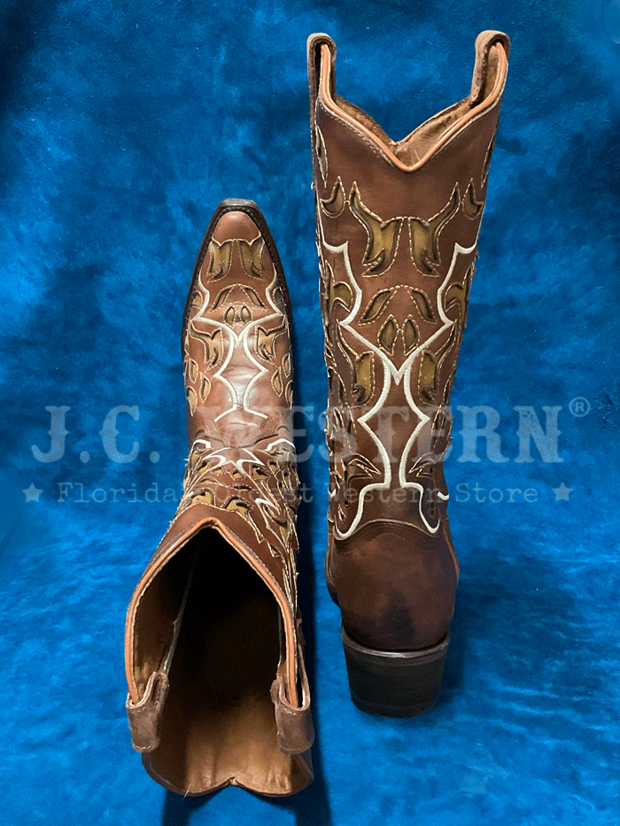 Circle G L6035 Women's Western Boots with Inlay & Embroidery - Stylish Cowgirl Boots for Riding, Dancing & Country Fashion