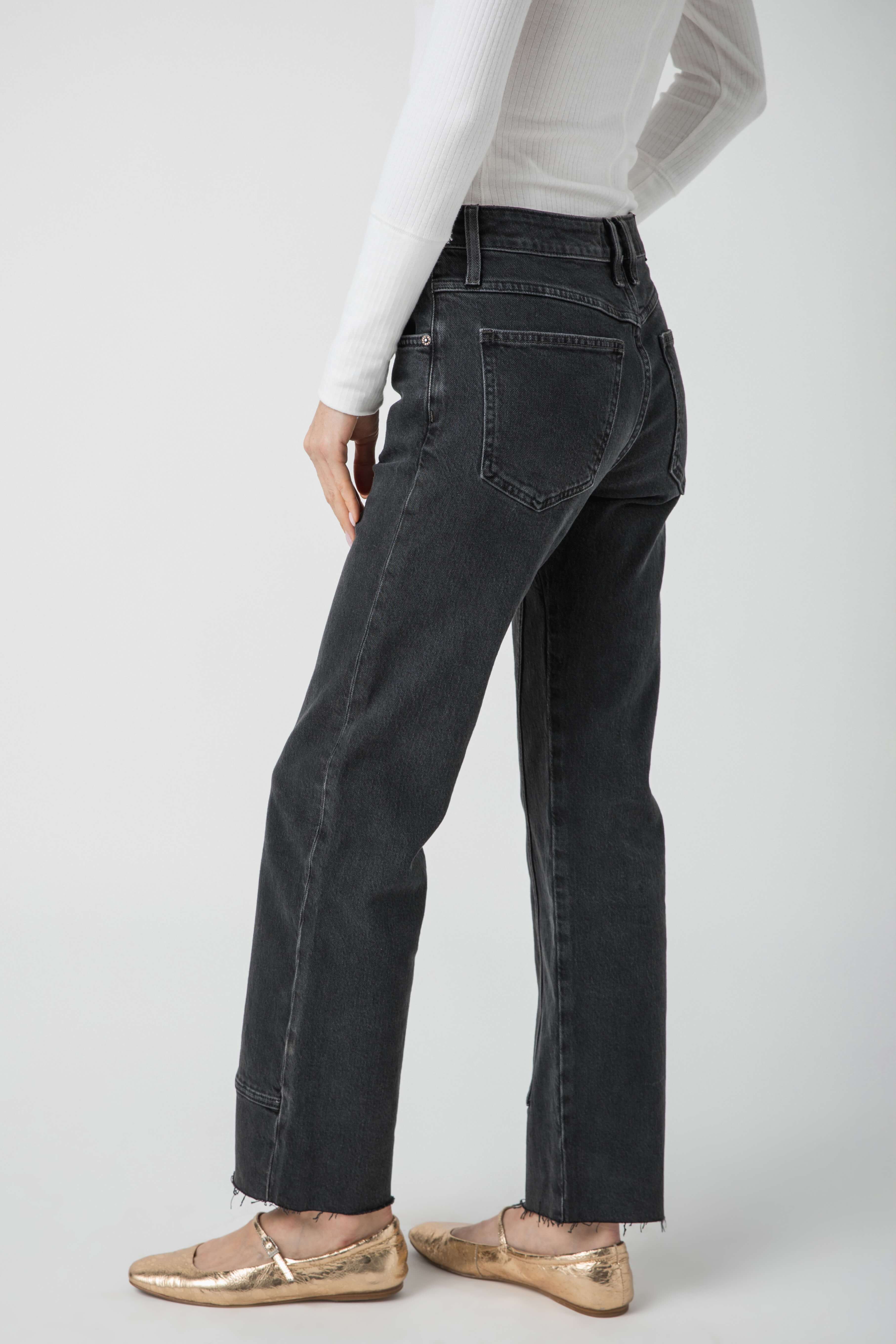 Free People Risk Taker Mid Rise Straight Leg Jeans for Women - Comfortable Stretch Denim Pants for Casual Wear & Everyday Outfits