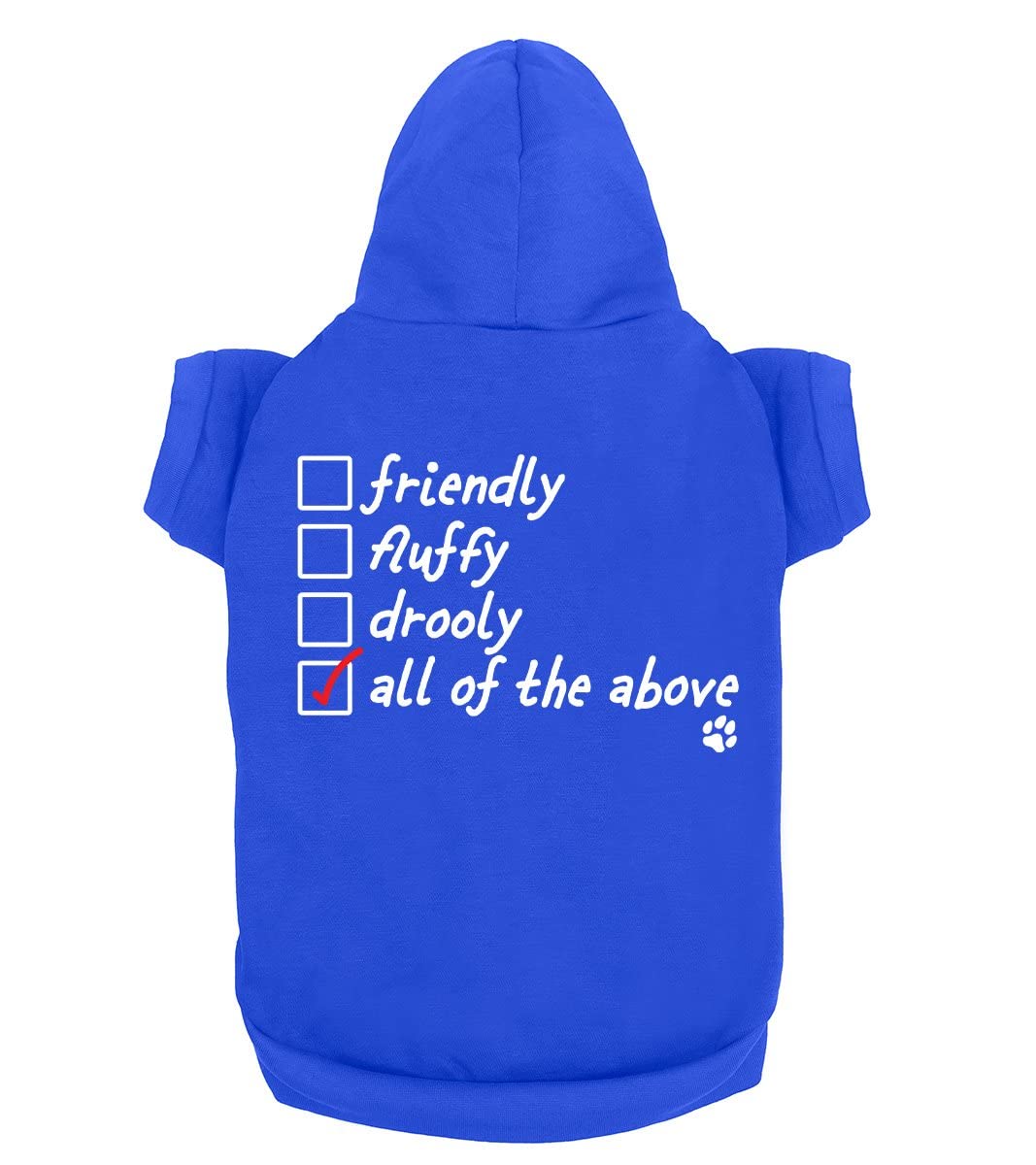 Funny Dog Hoodies - Cute & Soft Pet Sweatshirt for Small & Large Dogs | Fluffy, Breathable Puppy & Cat Hoodie | Royal Blue (Medium) - Perfect for Daily Walks, Pet Parties & Photo Shoots