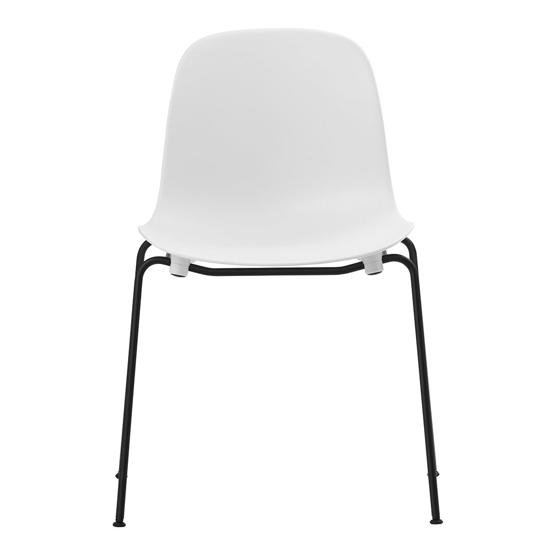 Modern Form Side Chair with Sturdy Metal Legs - Stackable Dining Chair for Home, Office & Restaurant Use
