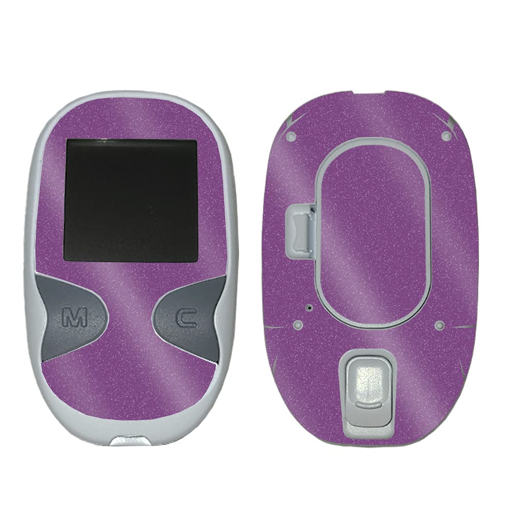 MightySkins Glossy Glitter Skin Cover for Care Touch Glucose Meter - Solid Purple | Protective & Durable High-Gloss Finish | Easy to Apply | Made in USA | Perfect for Diabetics & Daily Glucose Monitoring