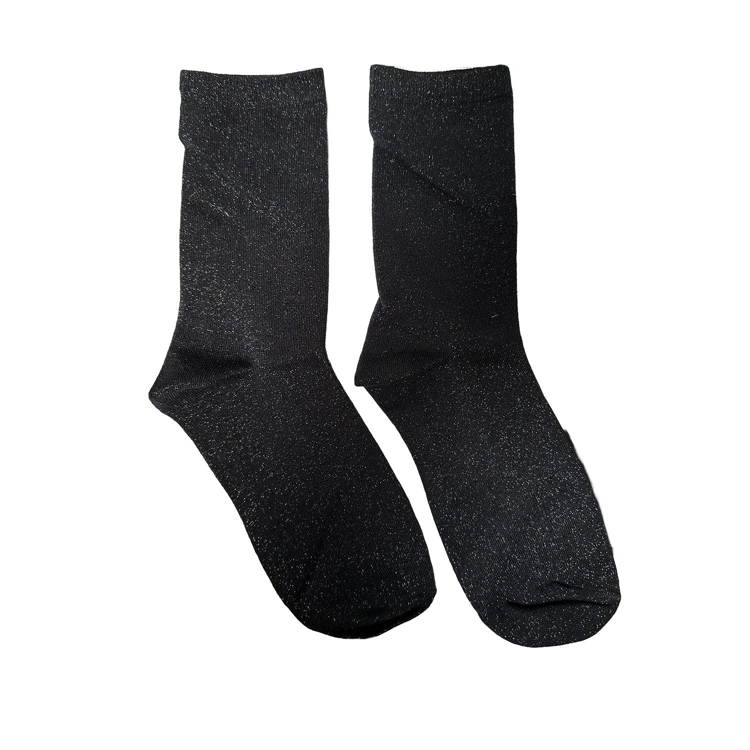 FLOOF Women's Sparkly Black Socks - Comfortable & Stylish for Everyday Wear, Parties, and Gifts | Soft & Breathable Twinkle Toes Socks for Women