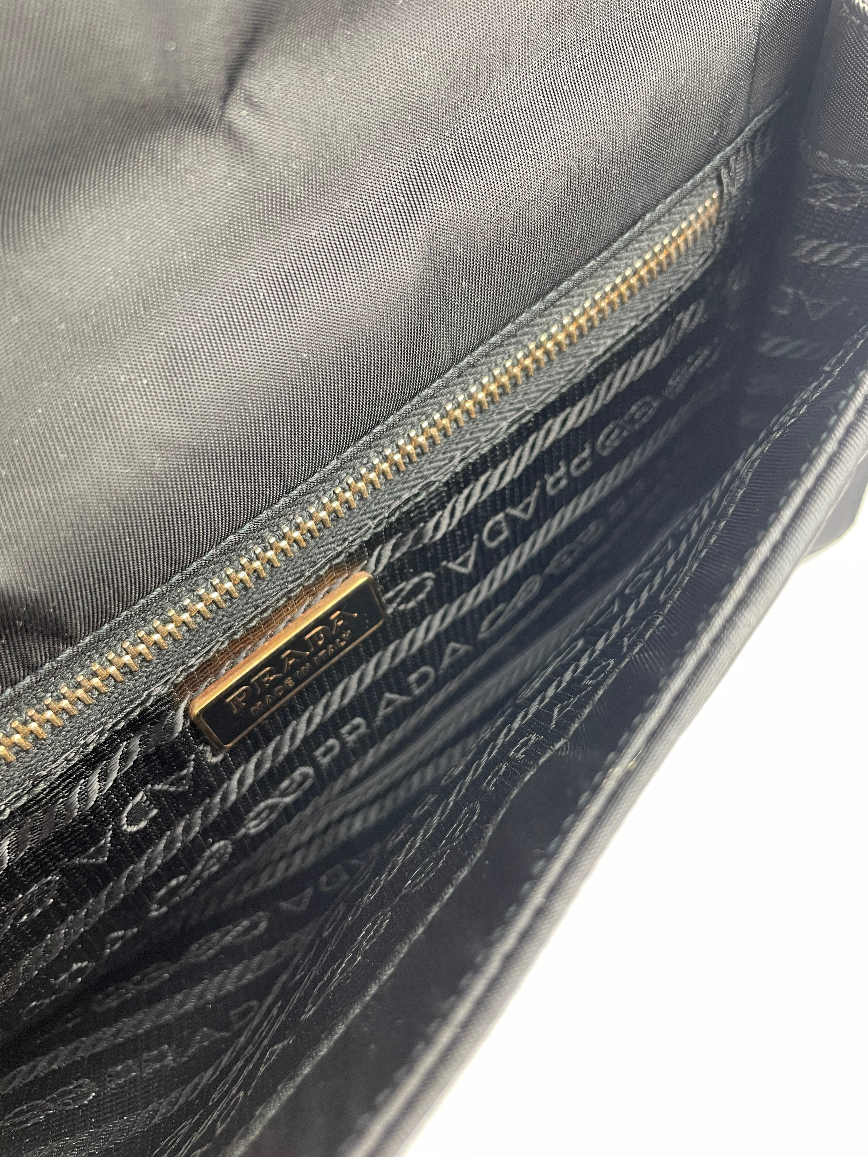 Prada Black Nylon Clutch Bag for Women | Luxury Designer Handbag | Perfect for Evening Parties, Date Nights & Special Occasions