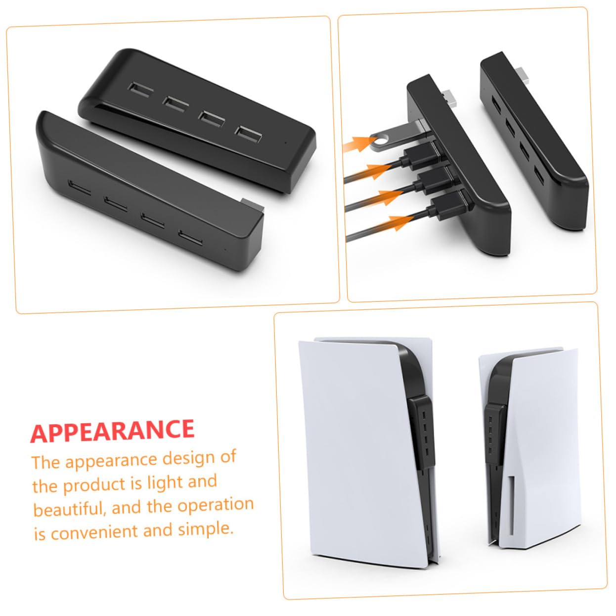 Mikikit 4-Port USB 2.0 Hub - High-Speed Data Transfer & Fast Charging - Plug & Play USB Expander for Laptop, PC, Mac - Perfect for Gaming, Office Work & Home Use