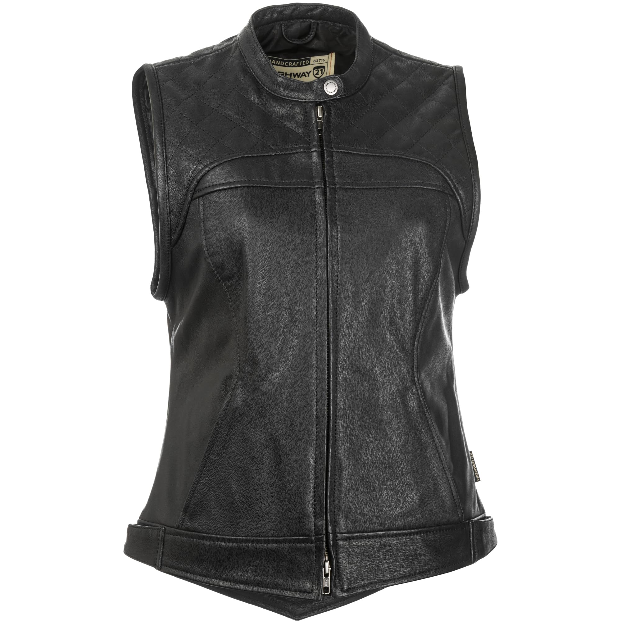 Highway 21 Women's Ava Leather Motorcycle Vest - Premium Biker Jacket for Protection & Style - Perfect for Harley Riding, Road Trips & Outdoor Adventures