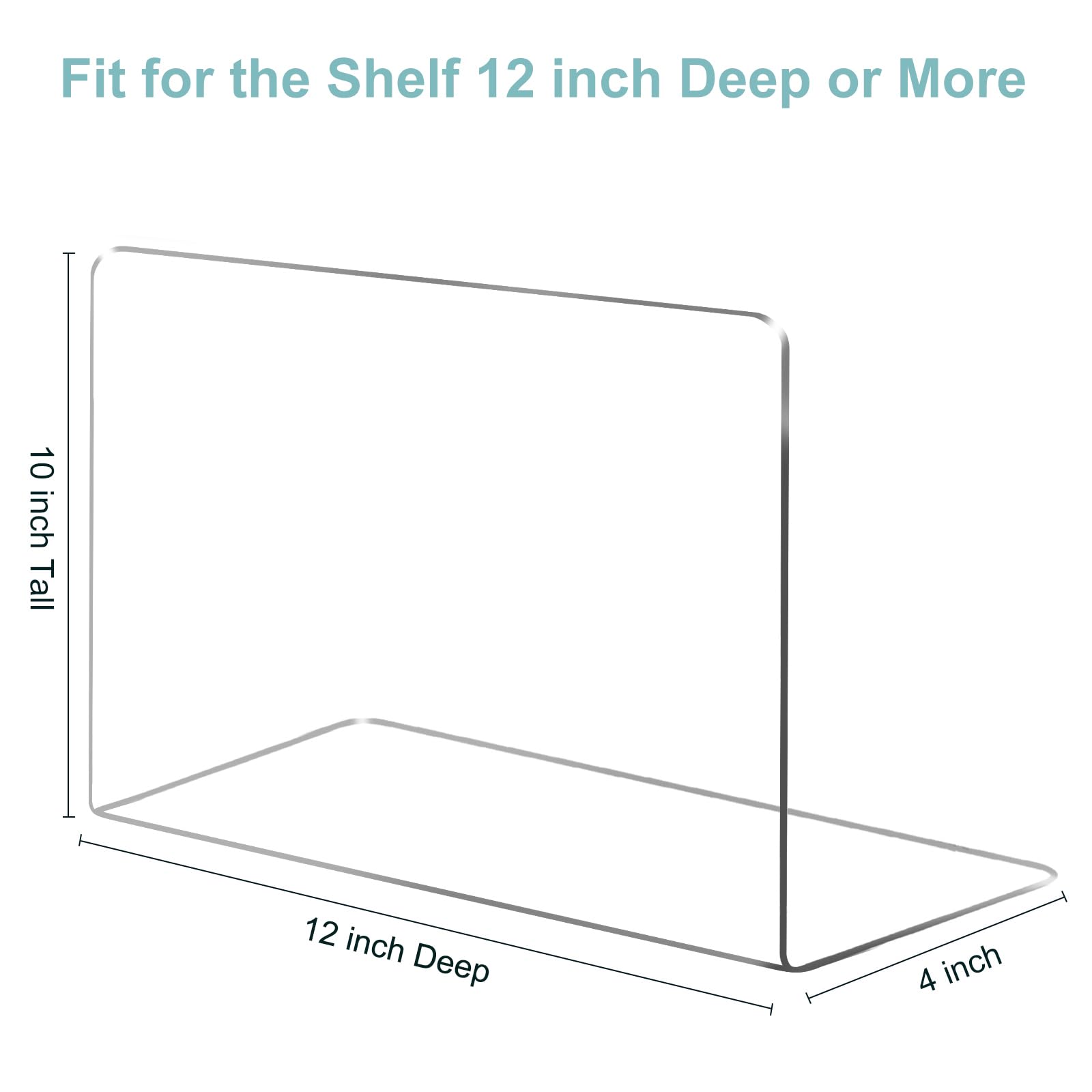 OKPOW 8 Pack Clear Acrylic Shelf Dividers - Adjustable Closet Organizers for Clothing, Durable Tall Shelf Separators | Perfect for Wardrobe, Pantry & Retail Store Organization