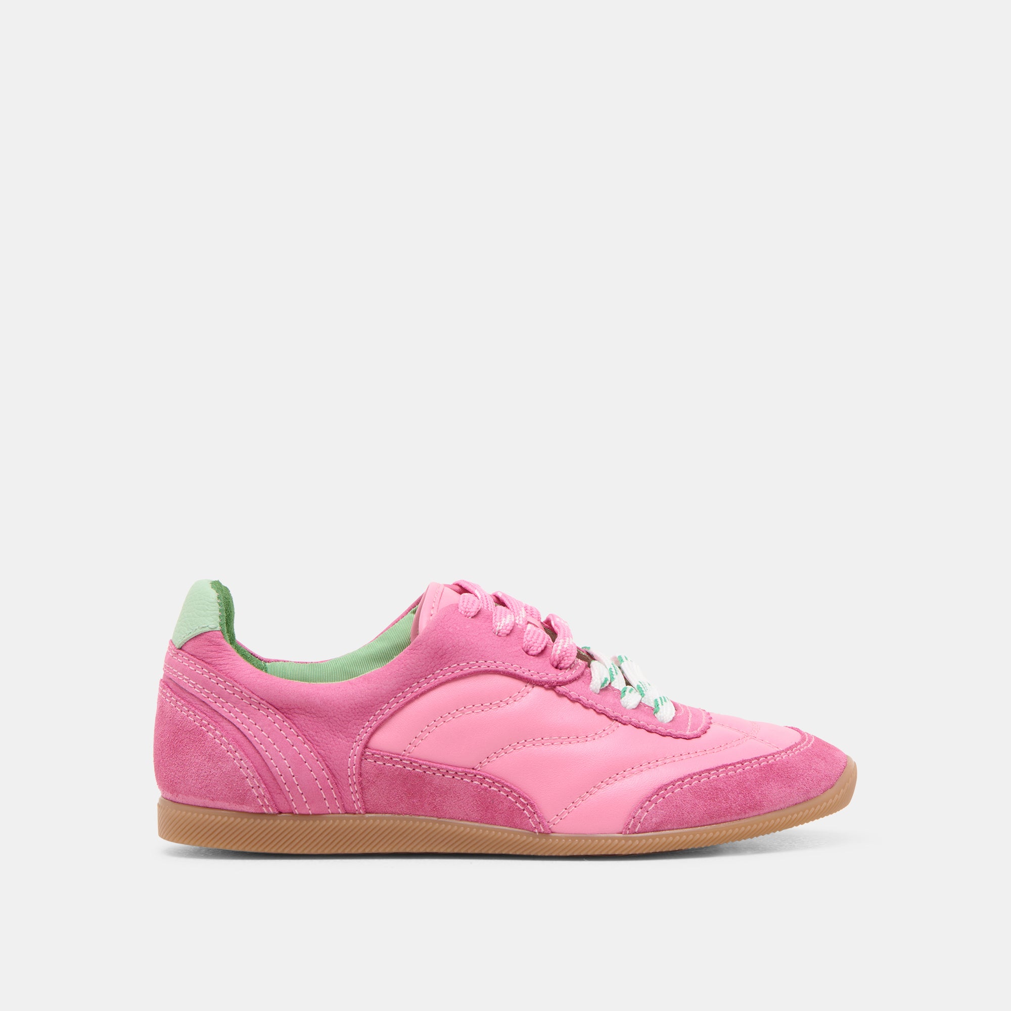 LAINI Women's Pink Multi-Color Leather Sneakers - Comfortable Casual Shoes for Walking, Running & Everyday Wear