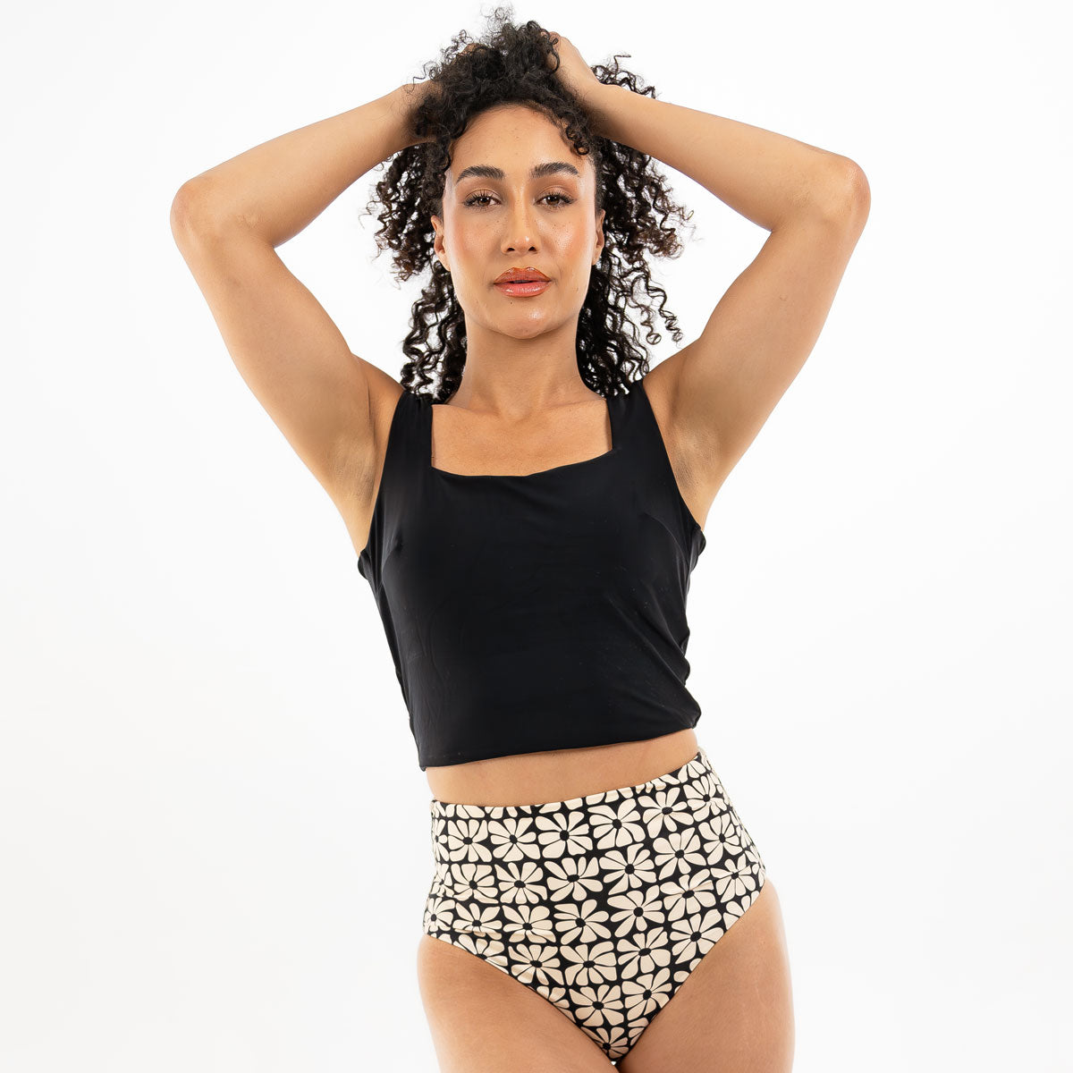 Square Neck Crop Tankini Top for Women - Sexy Swimwear Bikini Set - Perfect for Beach, Pool, and Summer Vacations