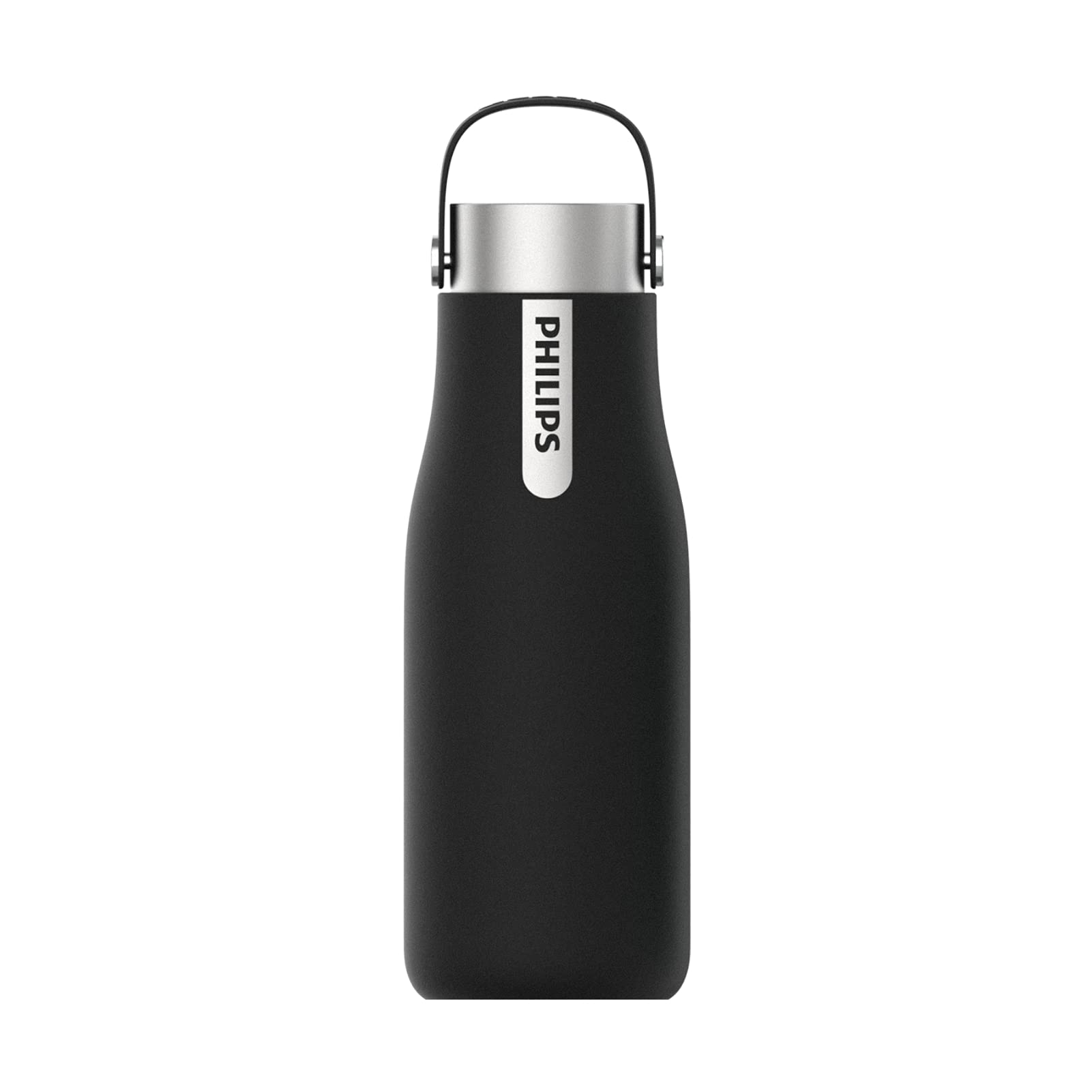 Philips Go Zero Smart UV Wasserfilter Schwarz Groß – Ideal für Kalt- und Warmwasser (4°C - 60°C) | 5V | Perfekt für Zuhause, Büro und Reisen