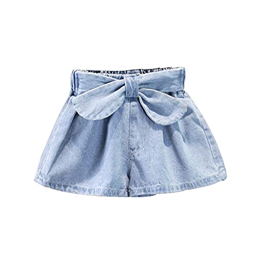 ANEWONESON Newborn Baby Girls Denim Shorts - Ripped Hem Wide Leg Jean Shorts for Toddlers | Perfect for Summer Outfits, Playdates & Photo Shoots