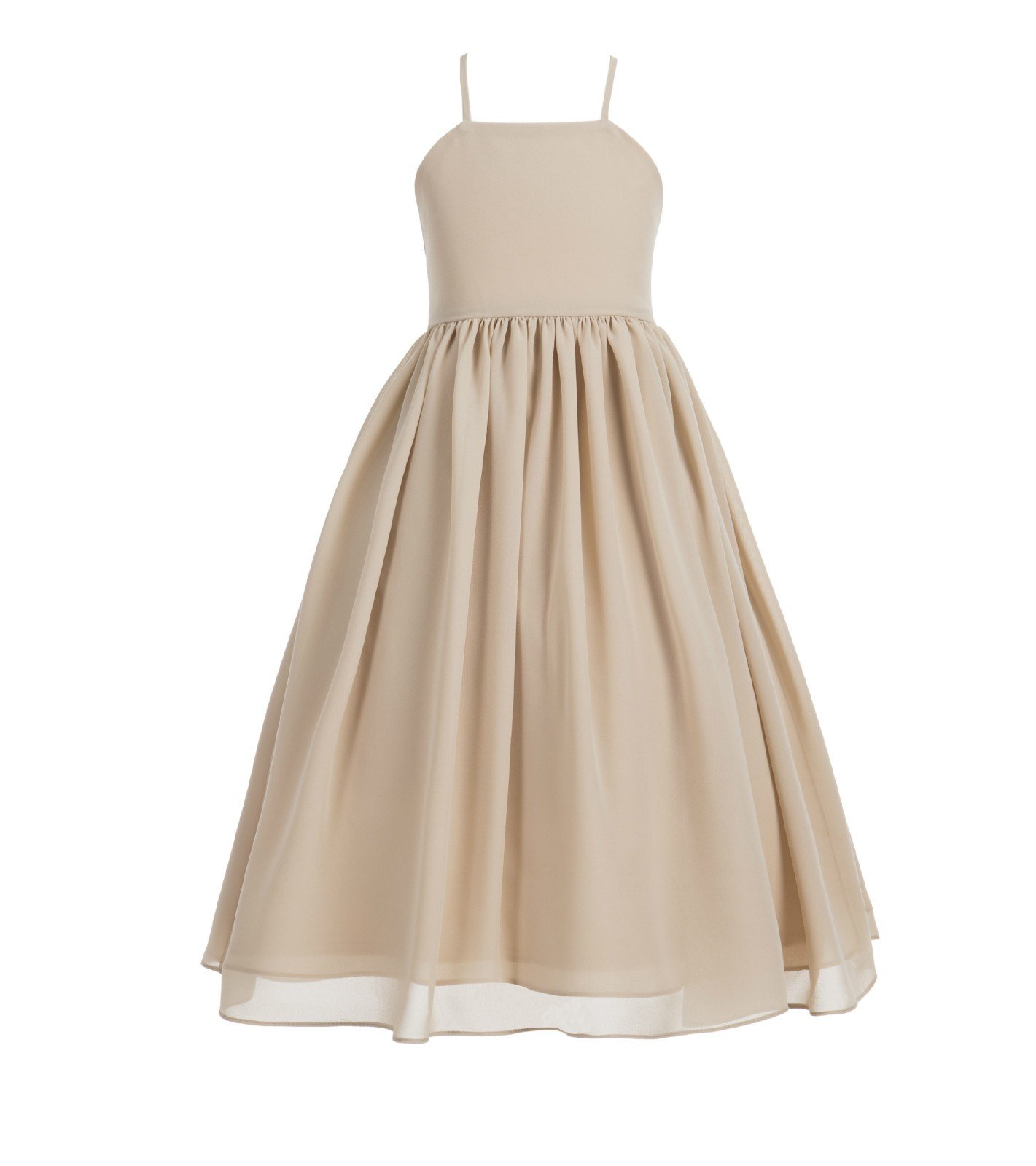 Elegant Criss Cross Chiffon Flower Girl Dresses & Junior Bridesmaid Dresses for Weddings - Size 191 | Perfect for Flower Girls, Junior Bridesmaids, and Special Occasions