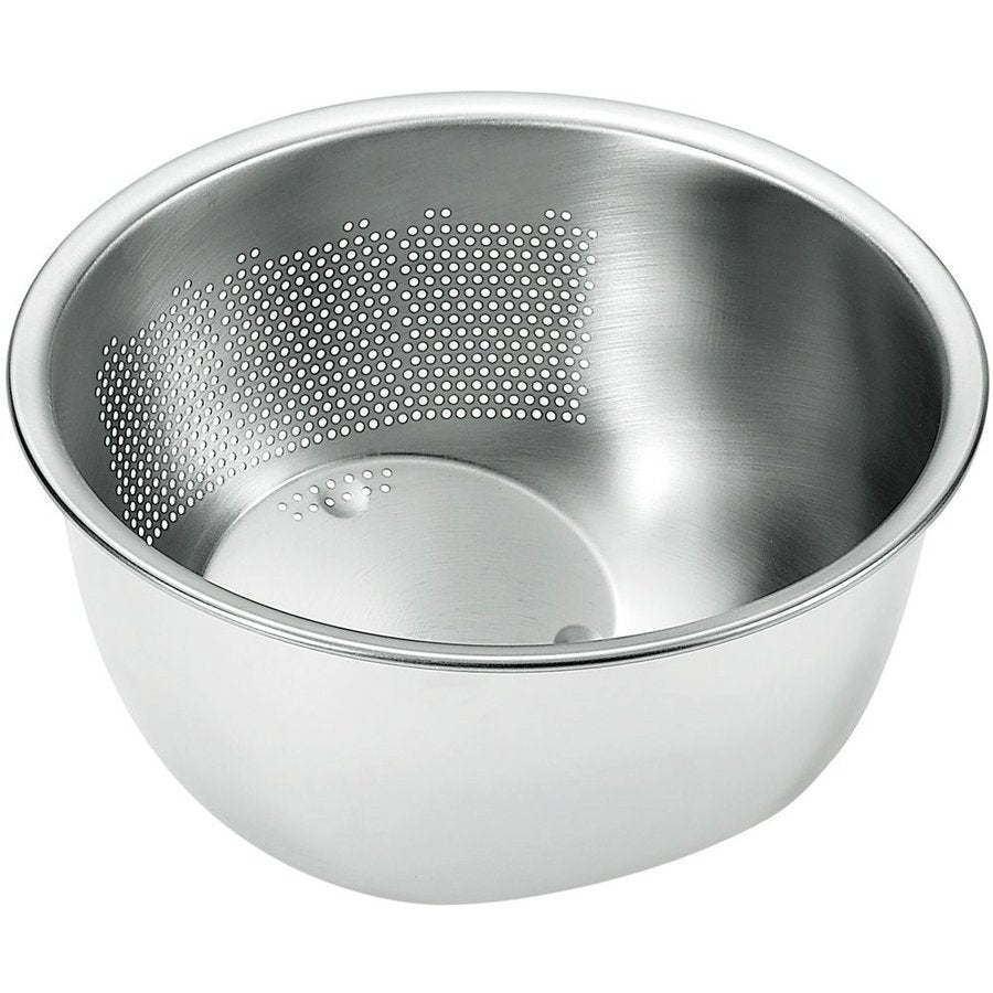 Maruefu 3-Way Stainless Steel Rice Washing Bowl with Strainer - Perfect for Washing, Draining & Storing Rice - Ideal for Asian Cooking & Meal Prep