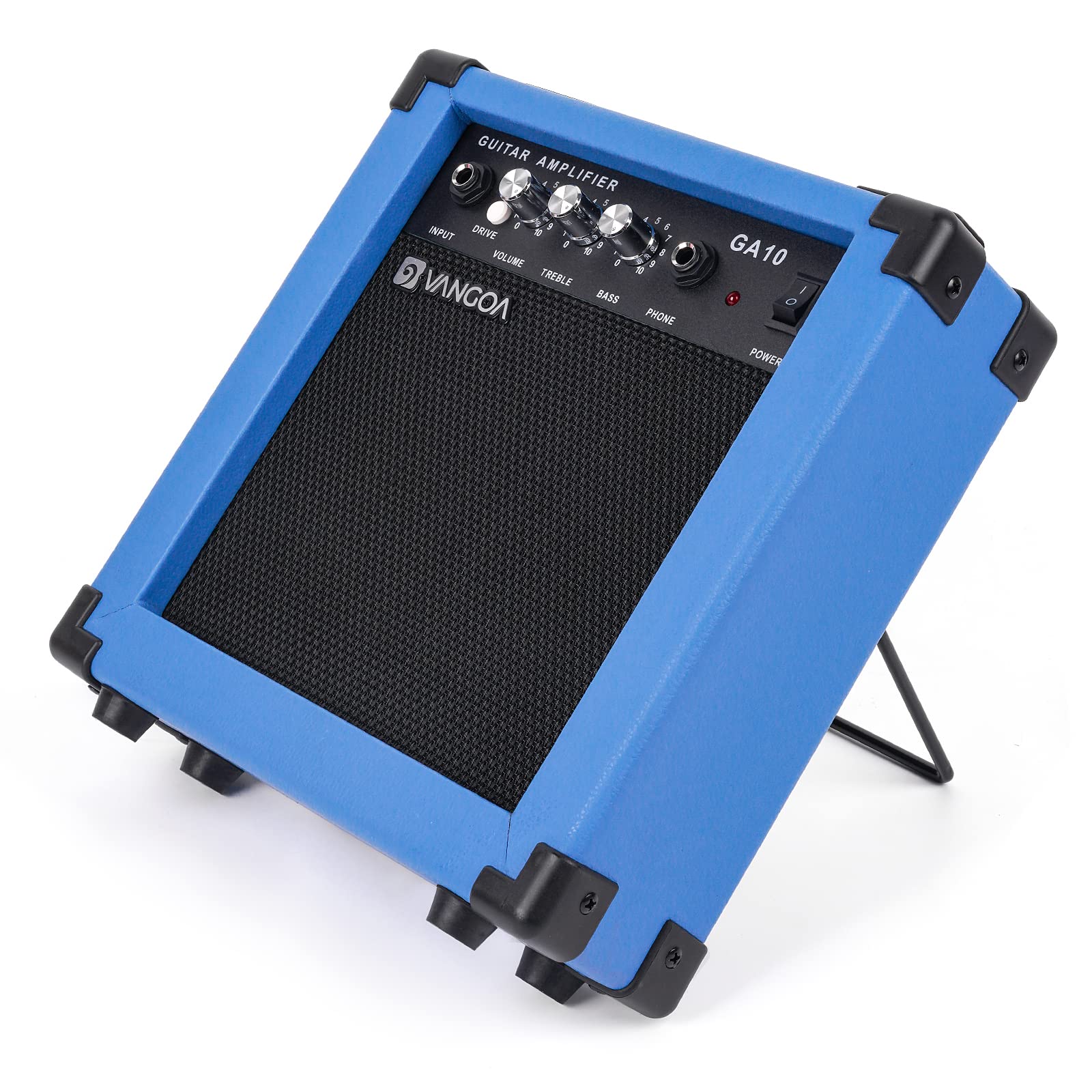 Vangoa 10W Electric Guitar Amplifier - Mini Portable Guitar Amp with Headphone Jack & Distortion Tone - Perfect for Home Practice, Studio Recording & Live Performances (Blue)